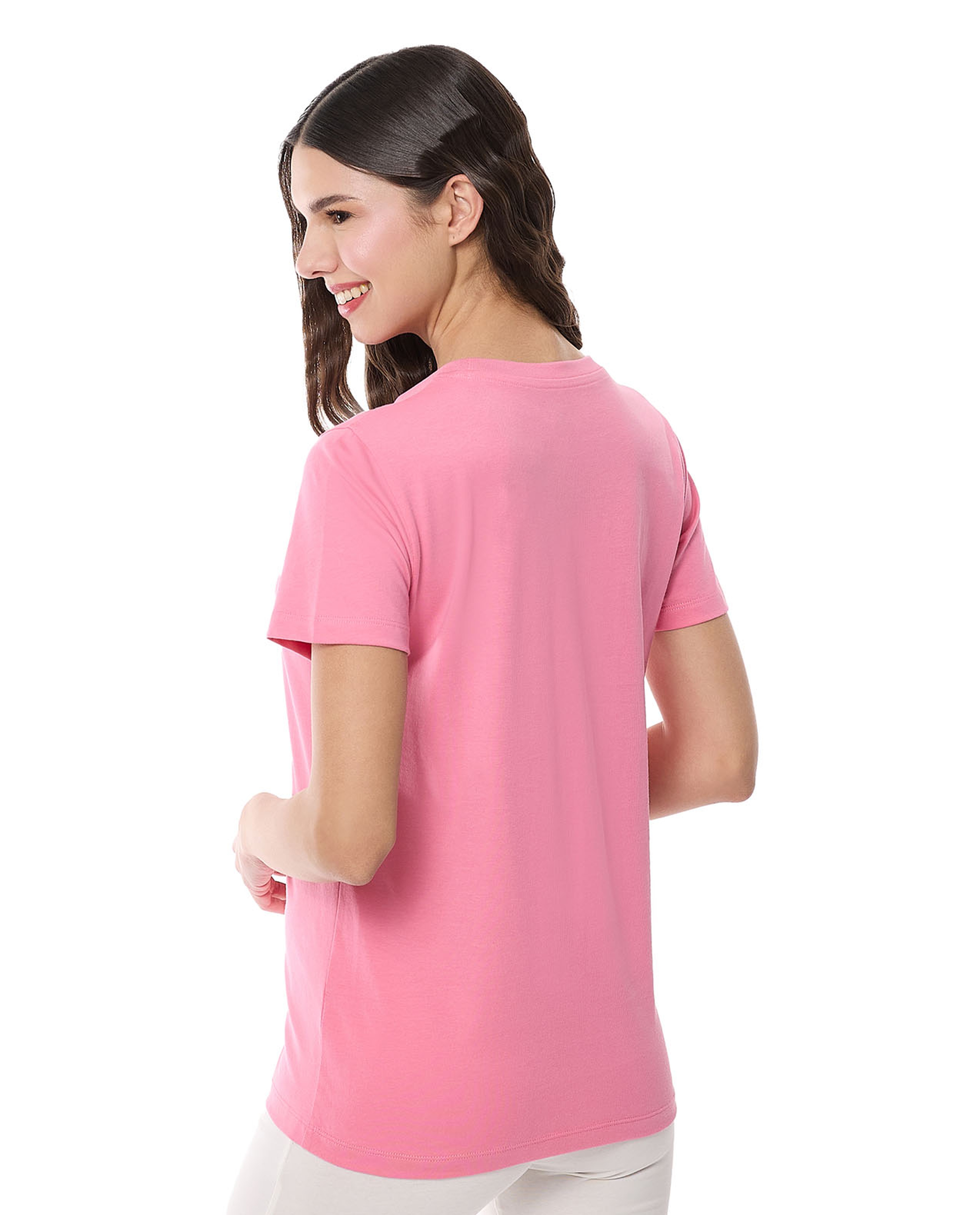 Printed T-Shirt with Crew Neck and Short Sleeves