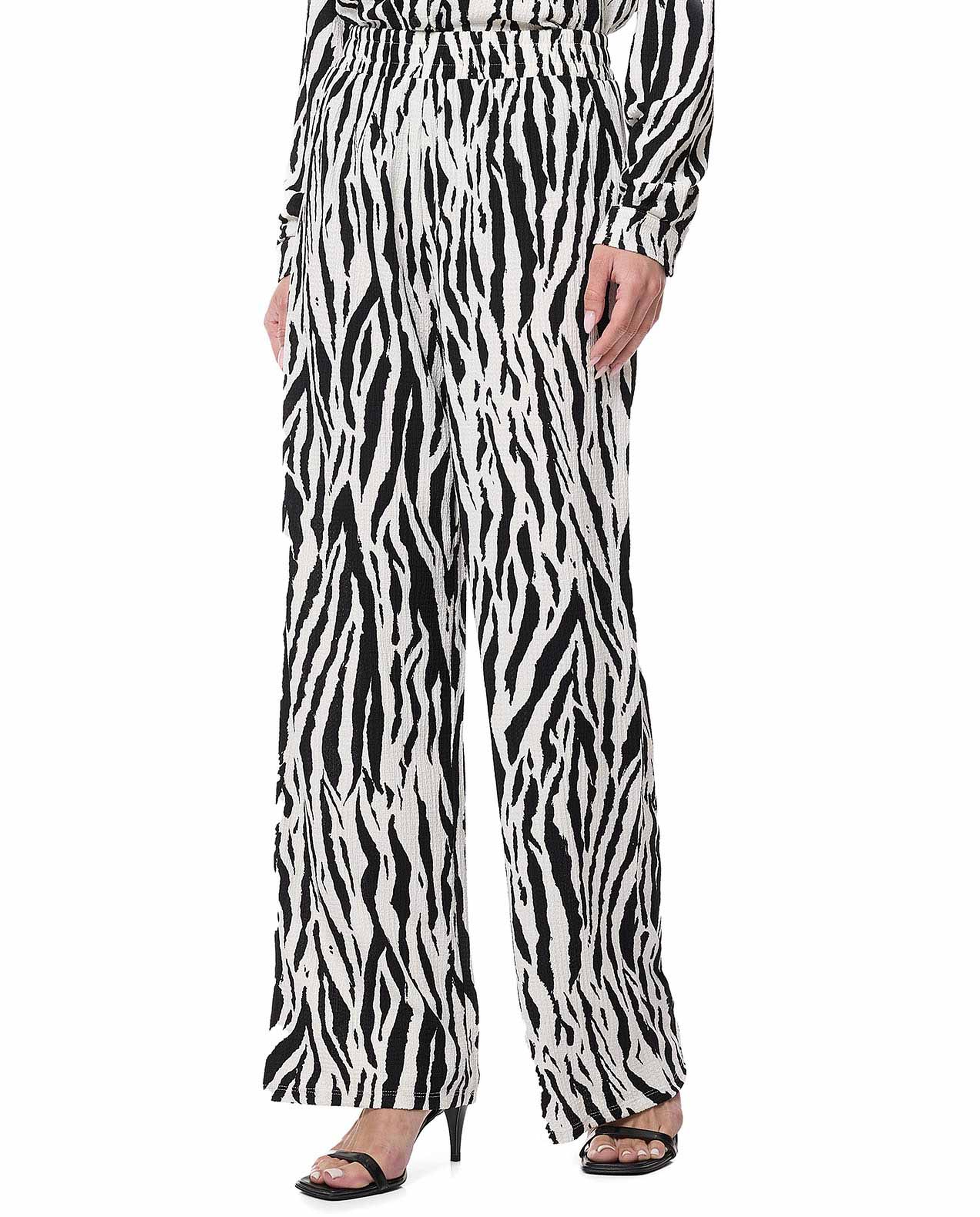 Printed Straight Fit Pants with Elastic Waist