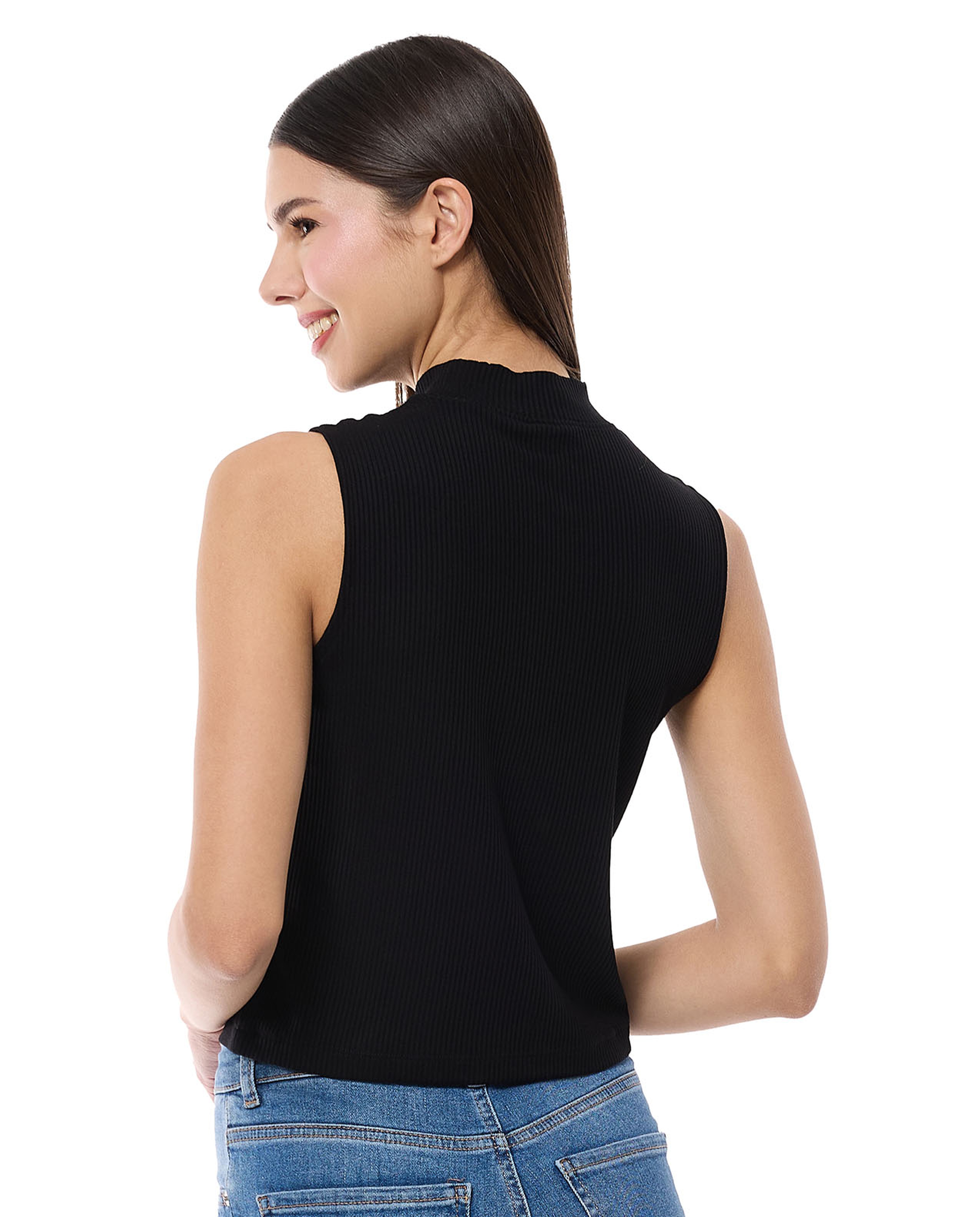 Ribbed Sleeveless Top