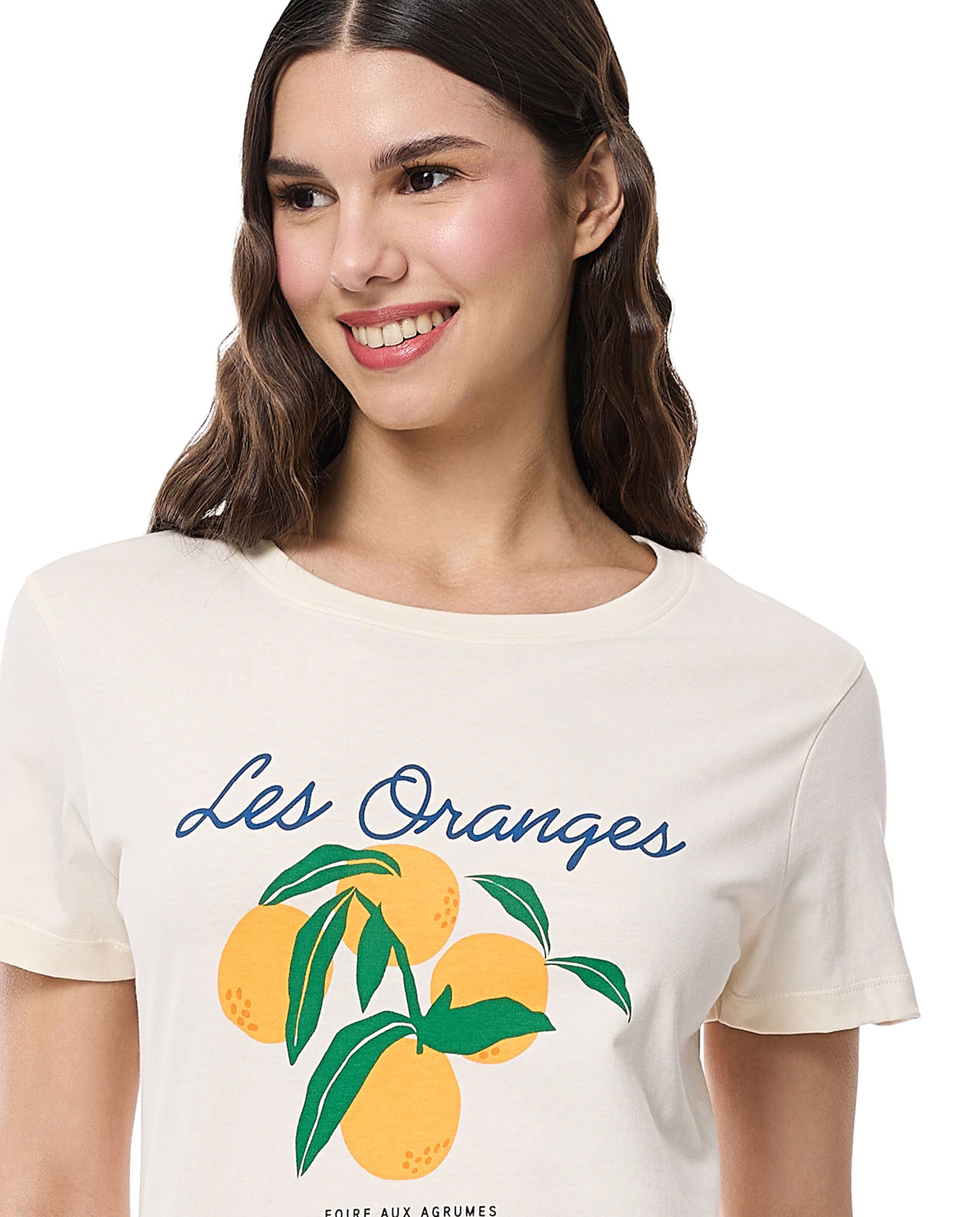 Printed T-Shirt with Crew Neck and Short Sleeves