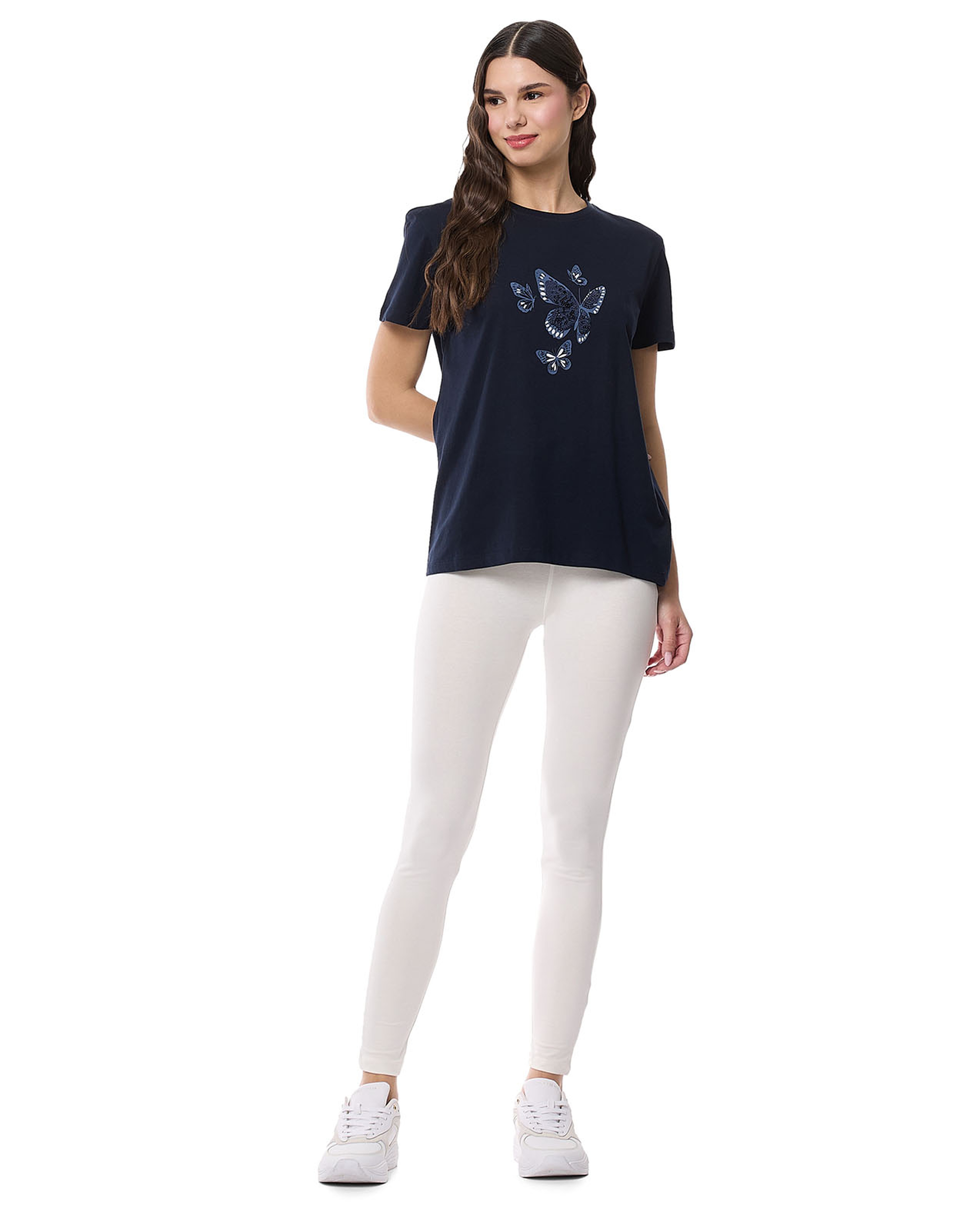 Printed T-Shirt with Crew Neck and Short Sleeves