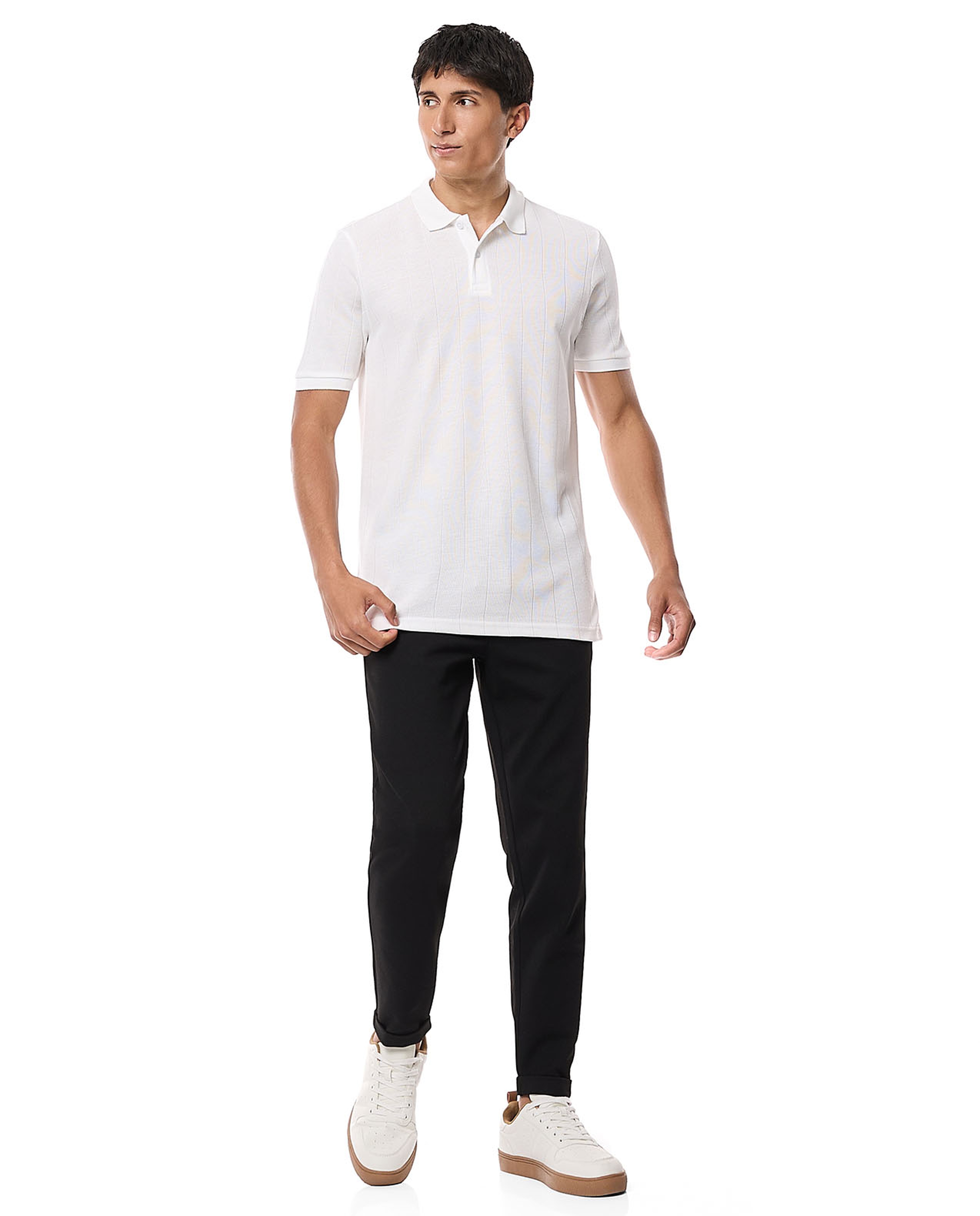 Knitted Polo T-Shirt with Short Sleeves