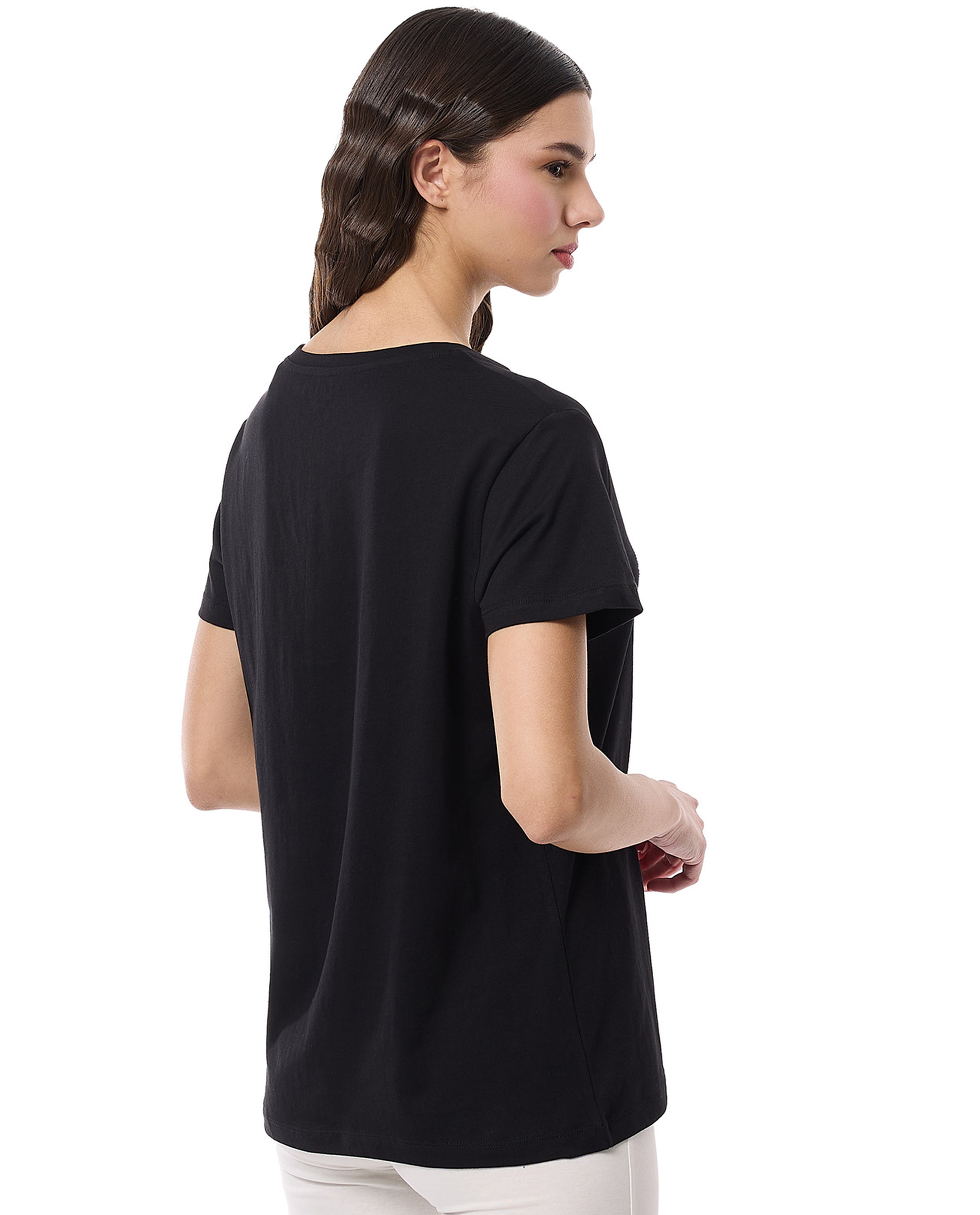 Printed T-Shirt with Crew Neck and Short Sleeves