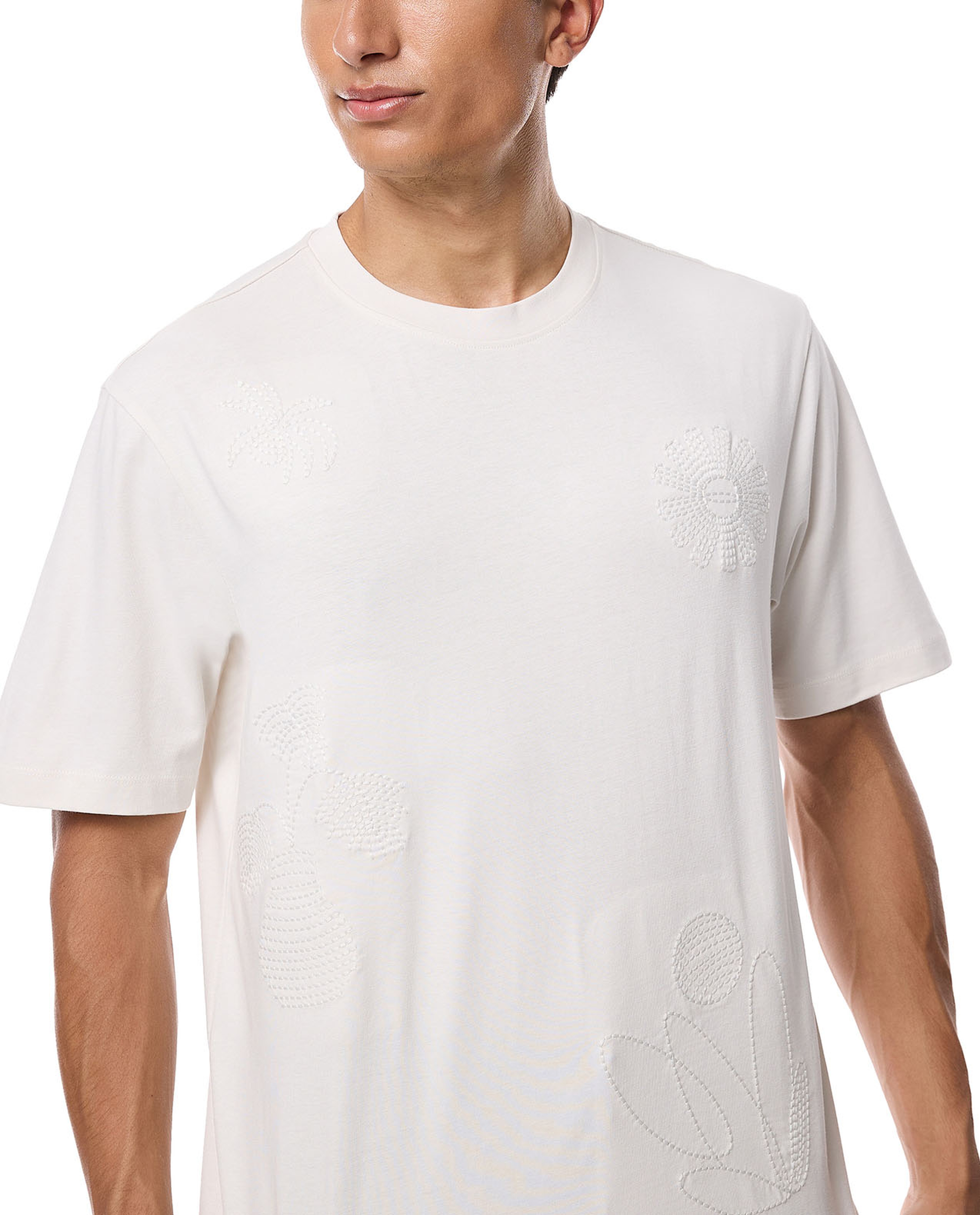 Solid T-Shirt with Crew Neck and Short Sleeves