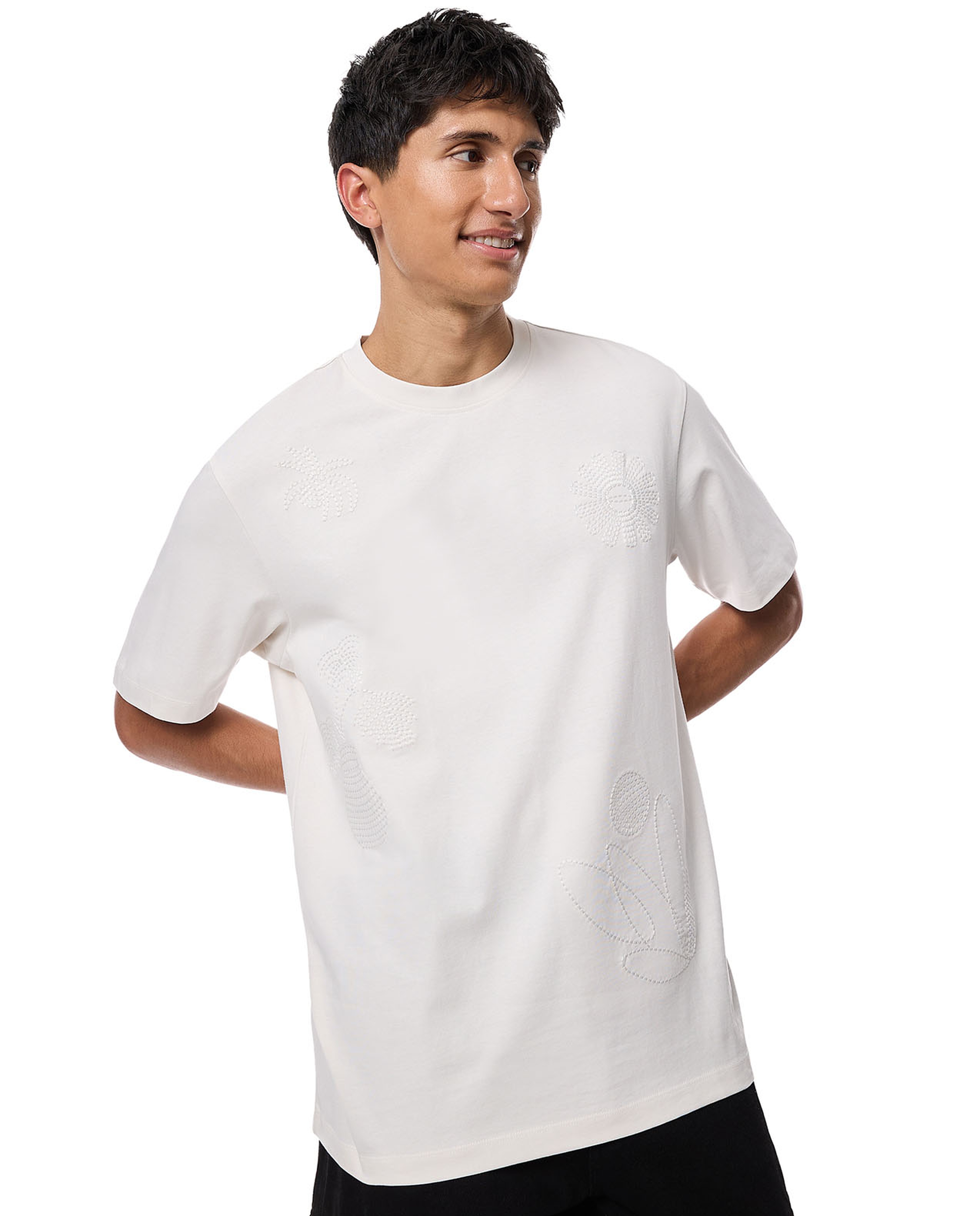 Solid T-Shirt with Crew Neck and Short Sleeves