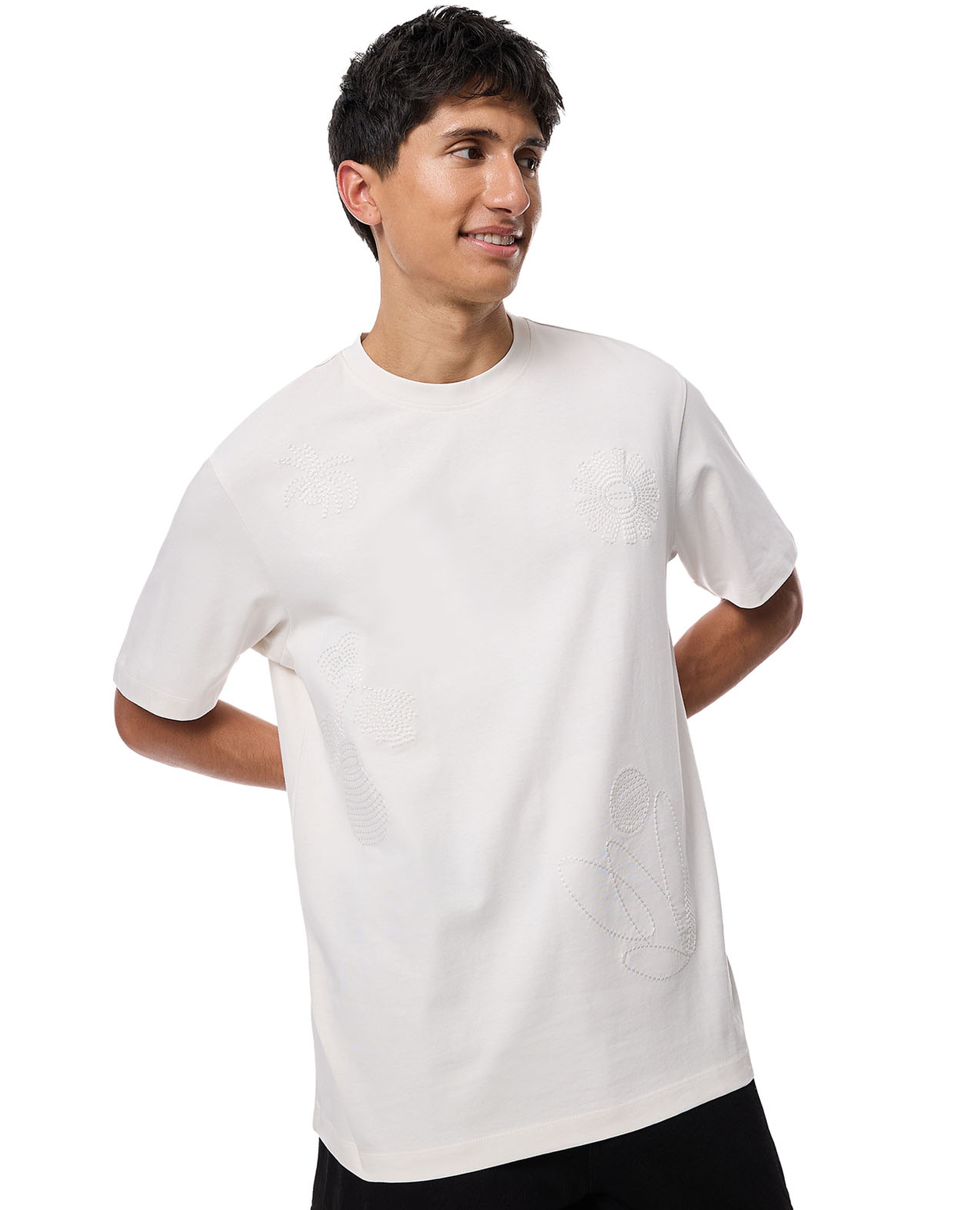 Solid T-Shirt with Crew Neck and Short Sleeves