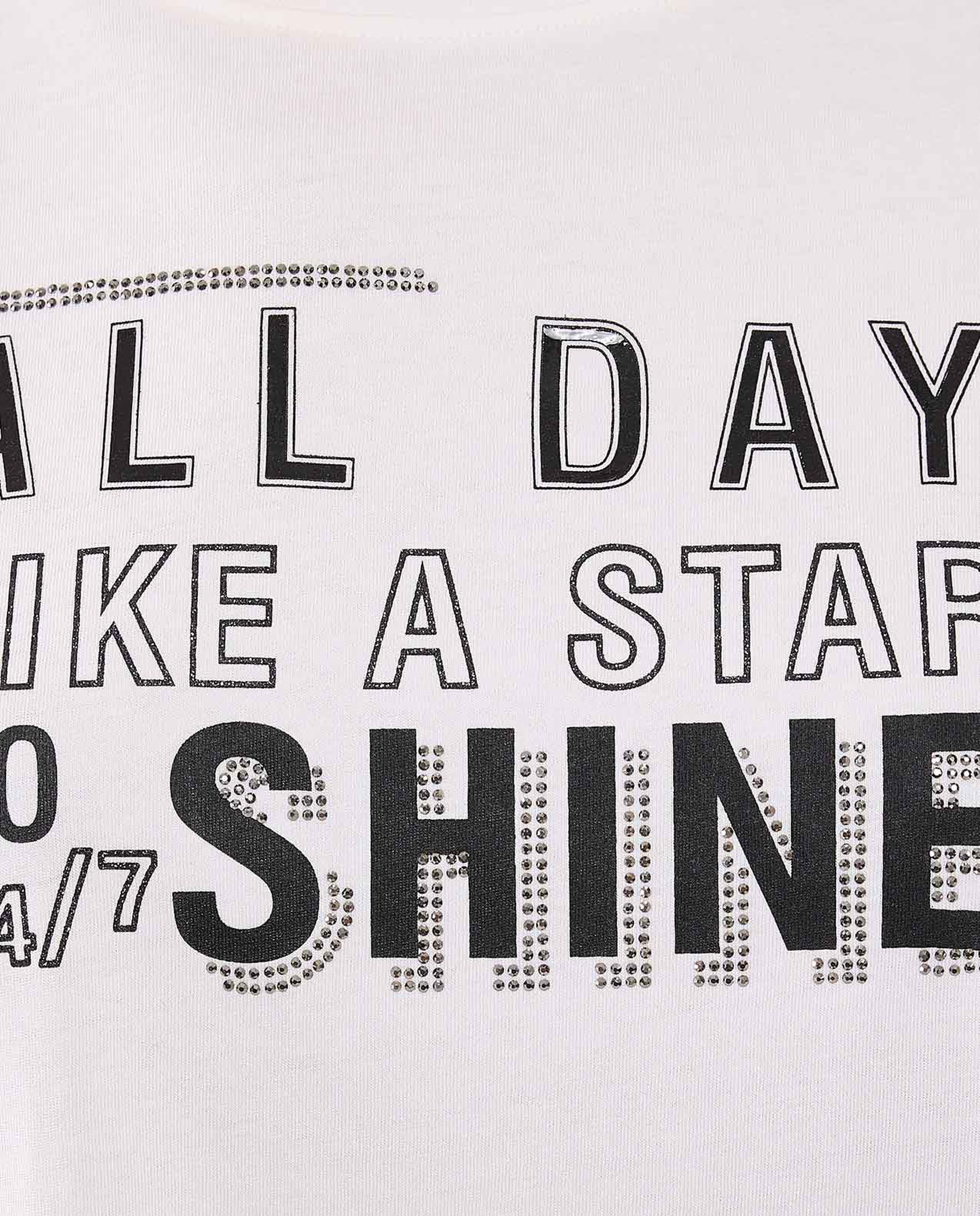 Printed T-Shirt with Crew Neck and Short Sleeves