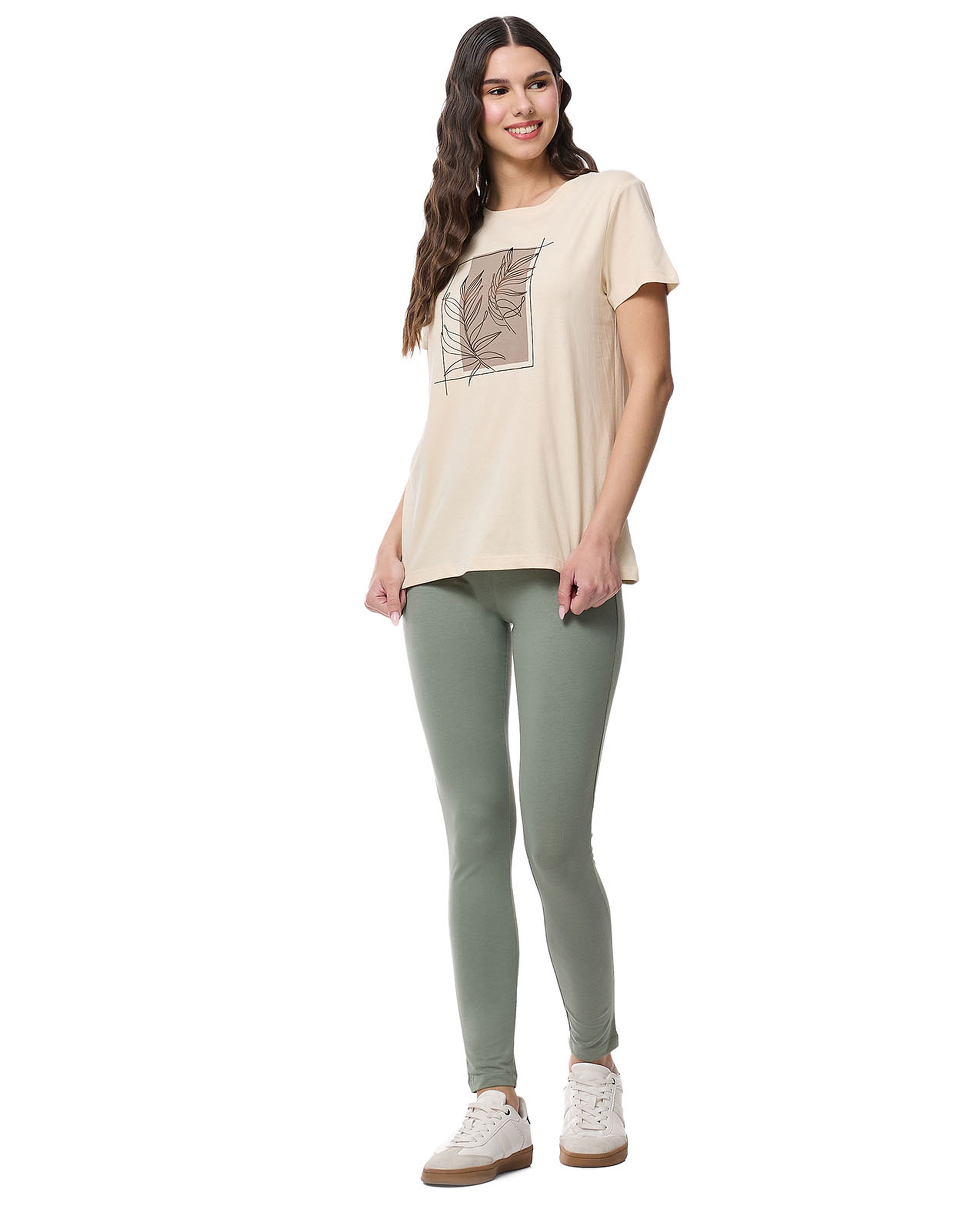 Printed T-Shirt with Crew Neck and Short Sleeves