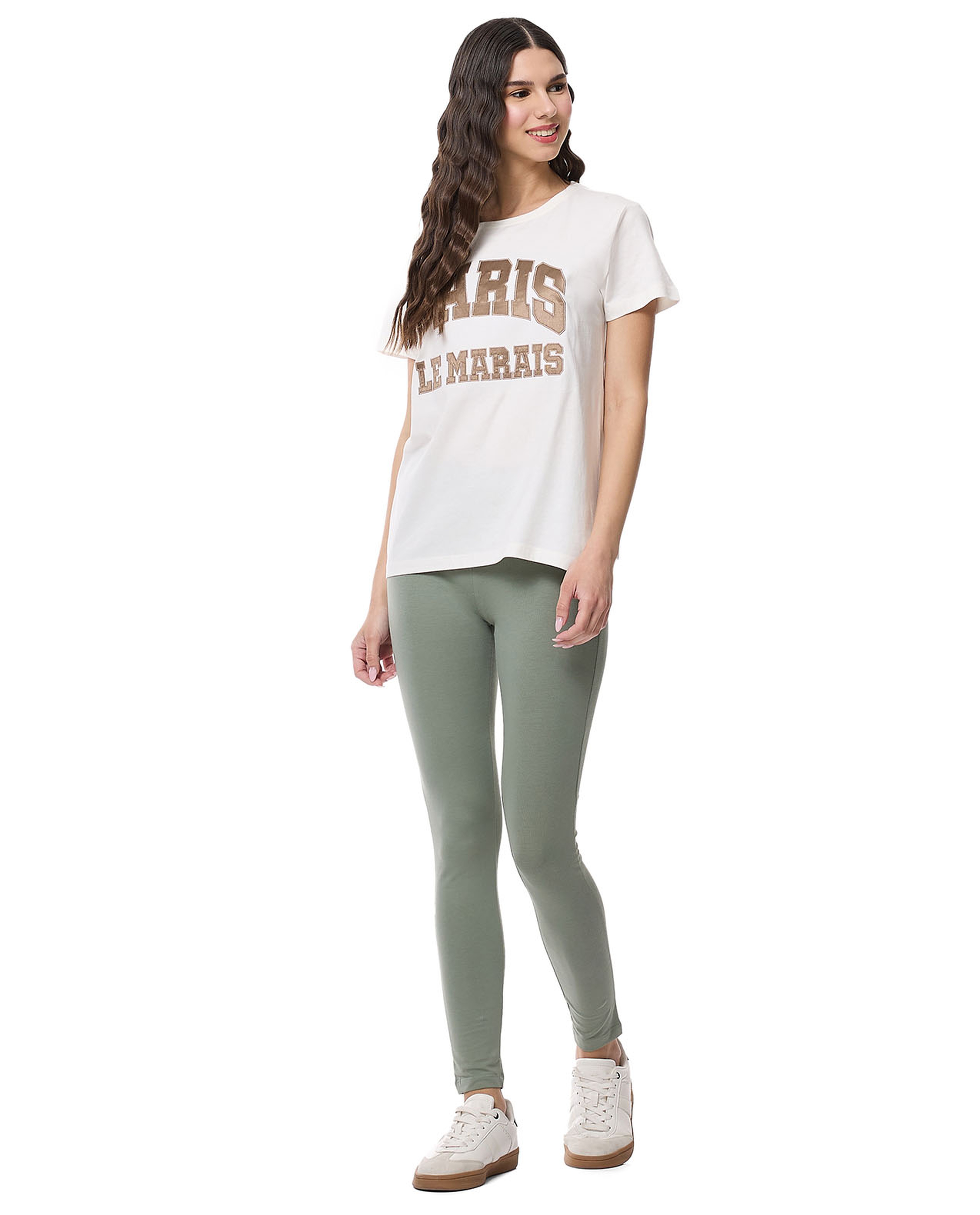 Printed T-Shirt with Crew Neck and Short Sleeves