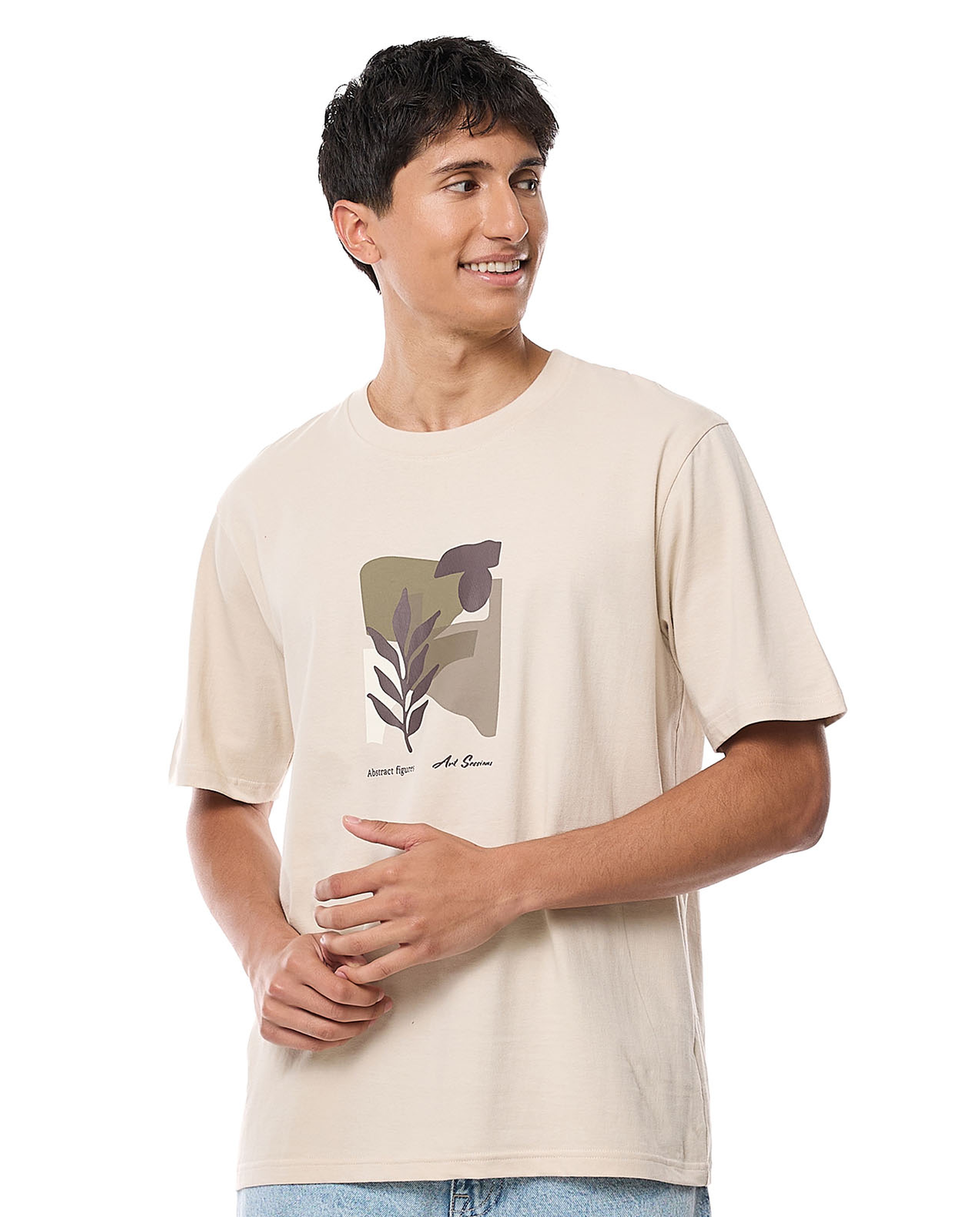 Printed T-Shirt with Crew Neck and Short Sleeves