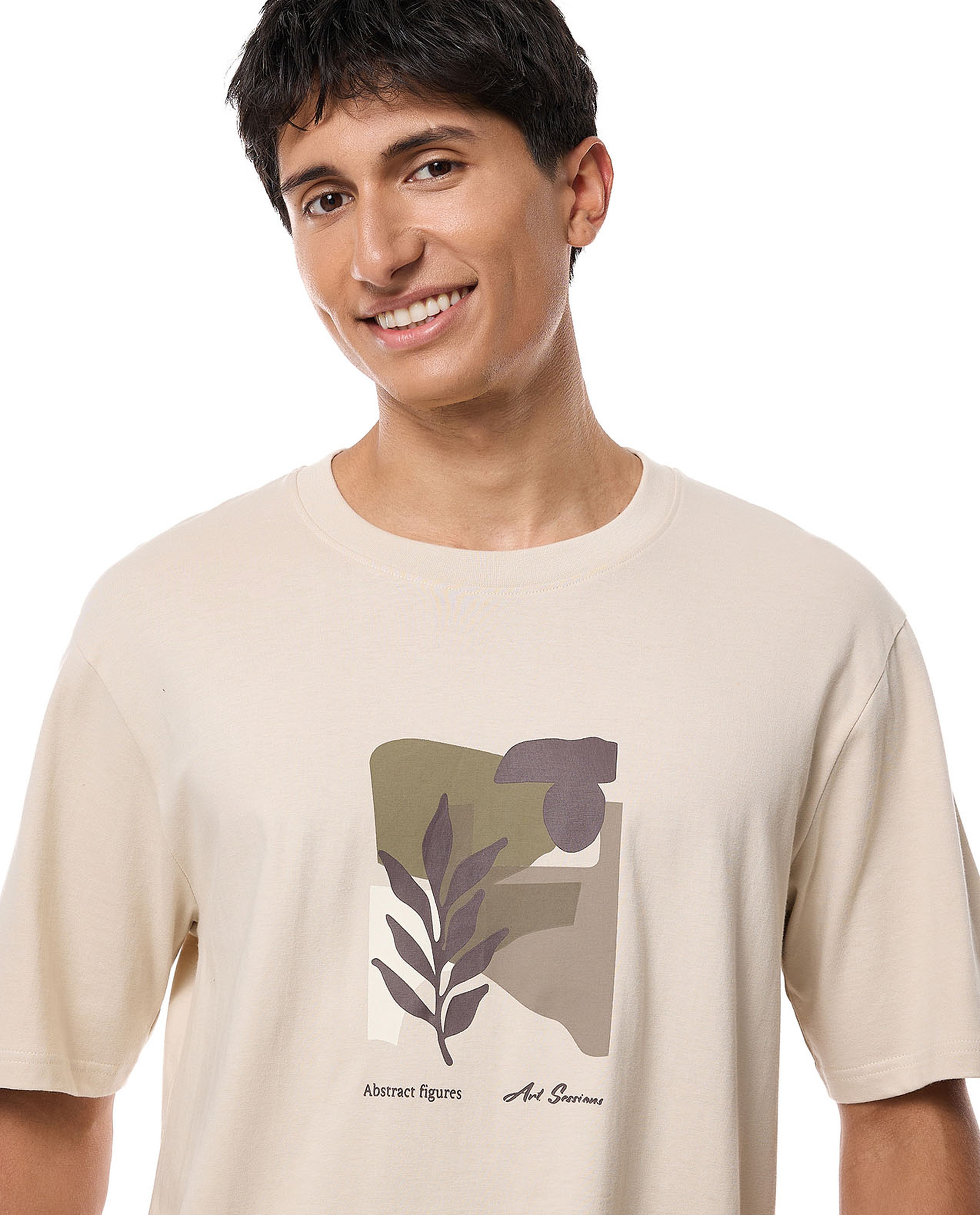 Printed T-Shirt with Crew Neck and Short Sleeves