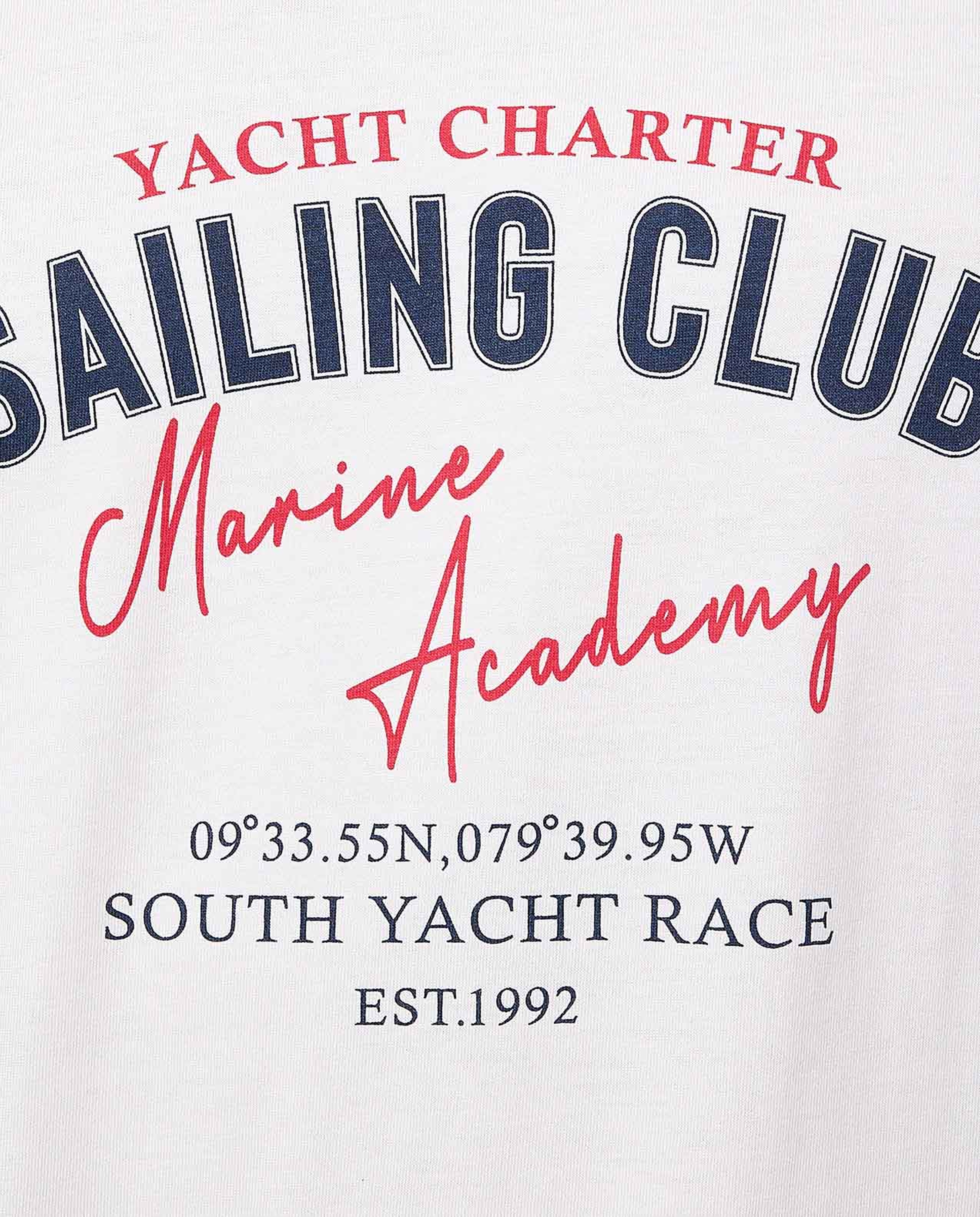 Typography Print T-Shirt with Crew Neck and Short Sleeves