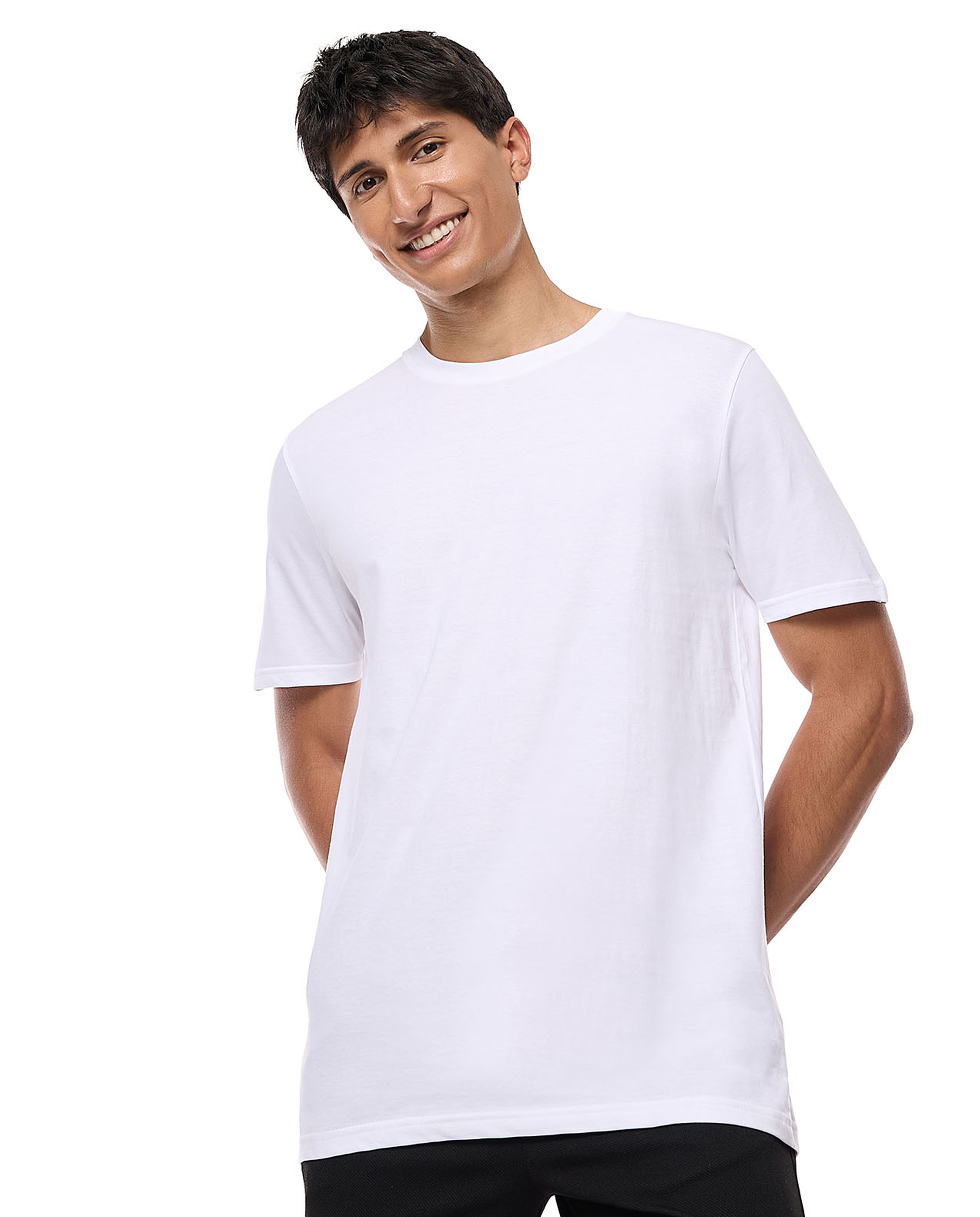 Solid T-Shirt with Crew Neck and Short Sleeves