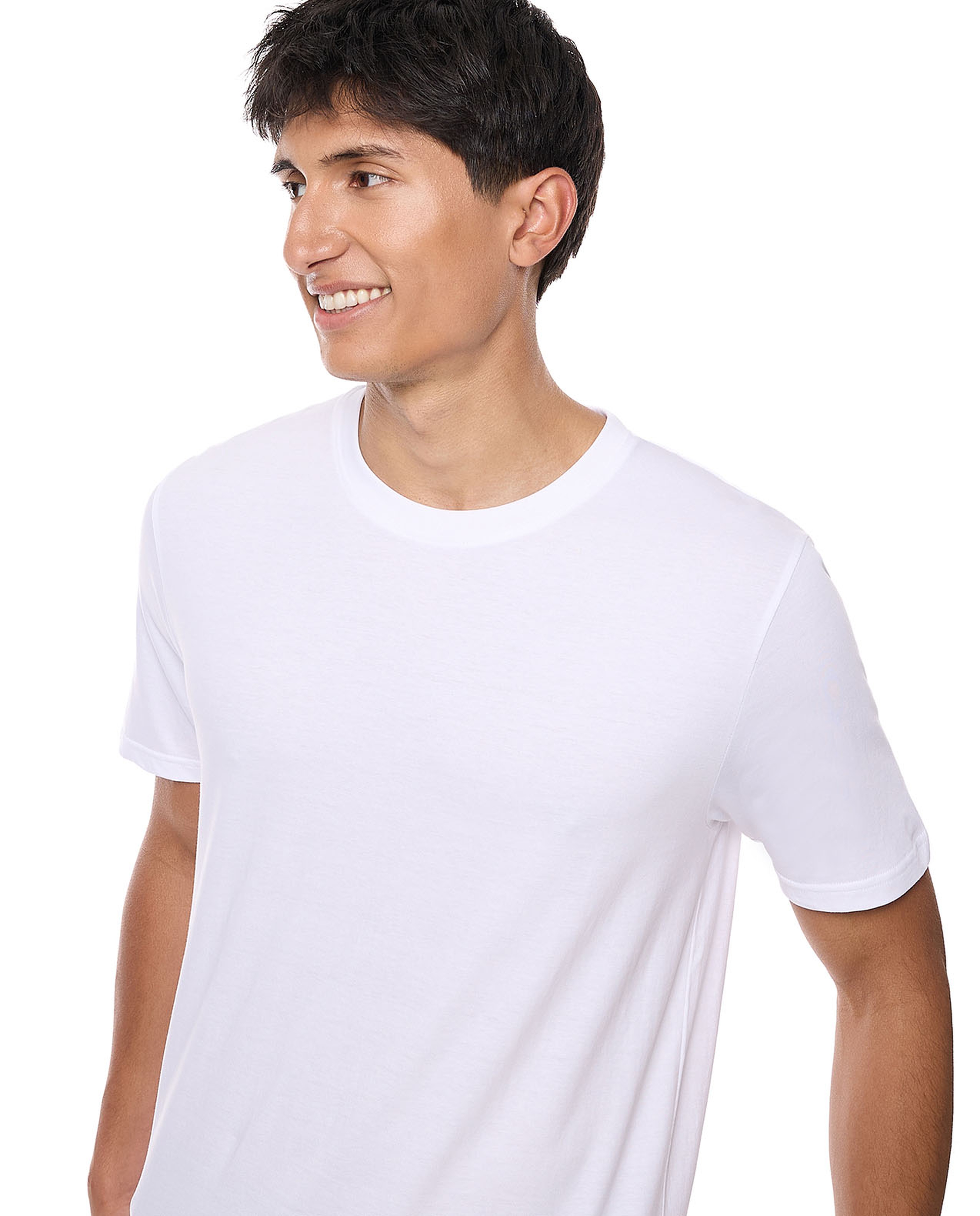 Solid T-Shirt with Crew Neck and Short Sleeves