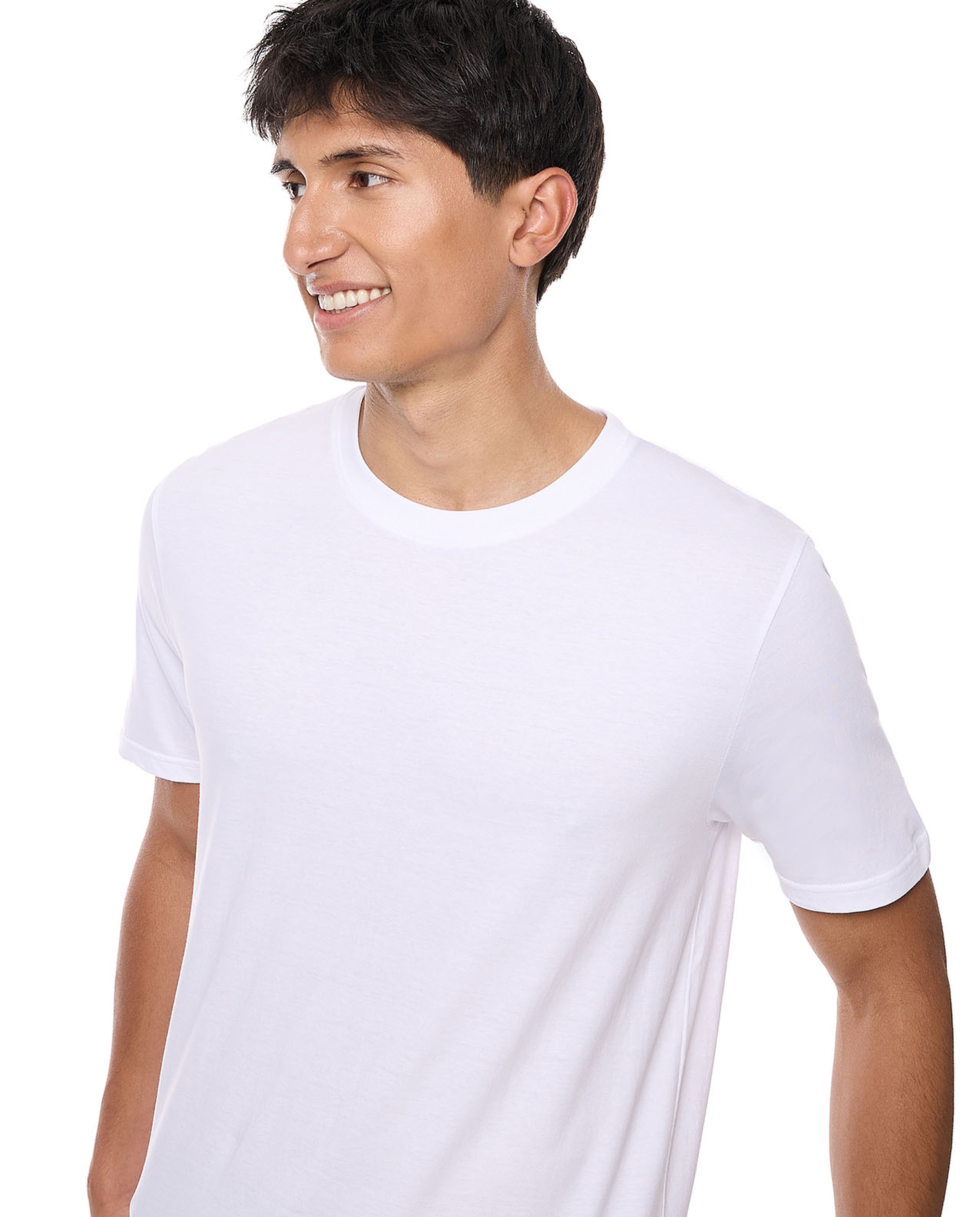Solid T-Shirt with Crew Neck and Short Sleeves
