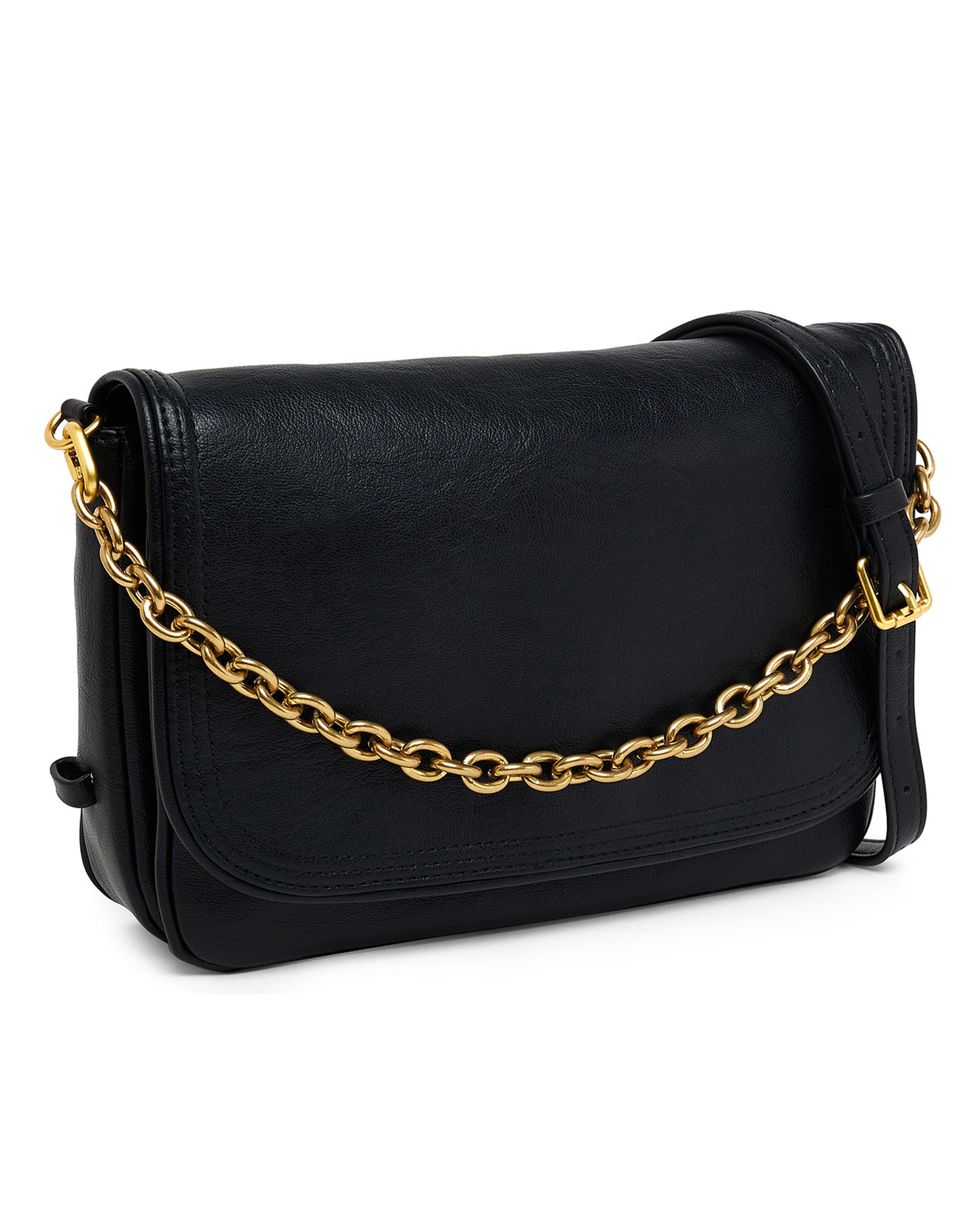 Textured Flap Shoulder Bag