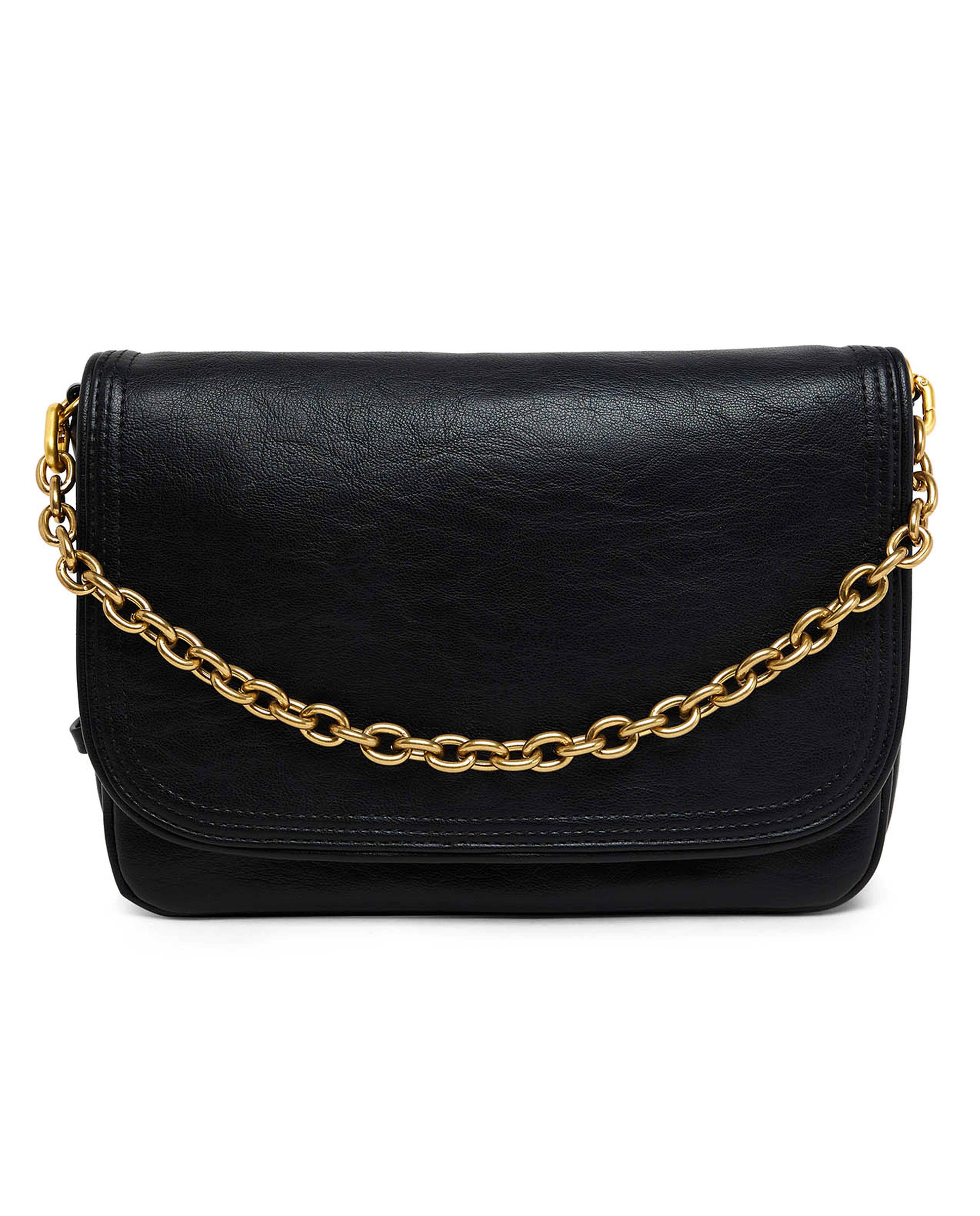 Textured Flap Shoulder Bag