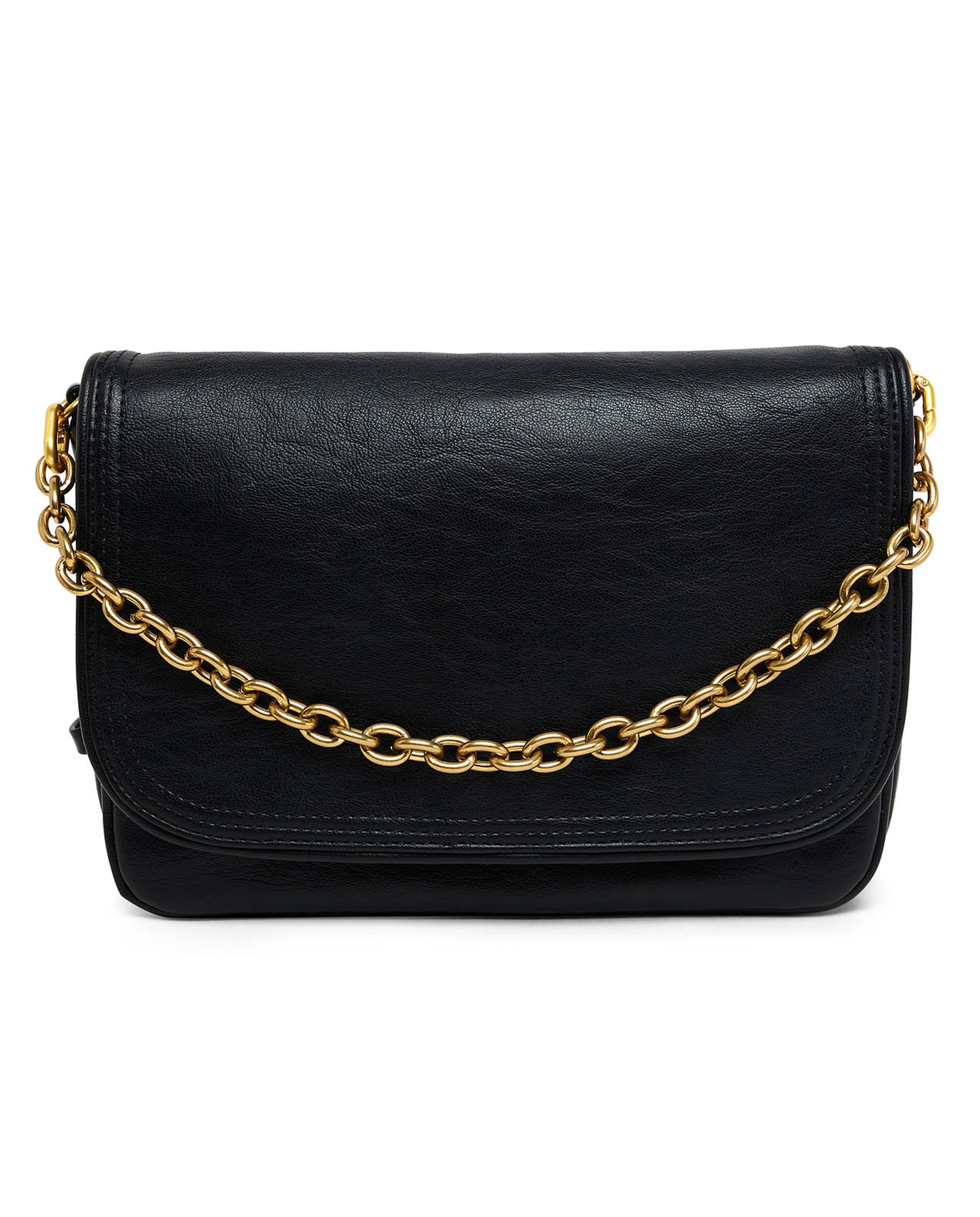 Textured Flap Shoulder Bag