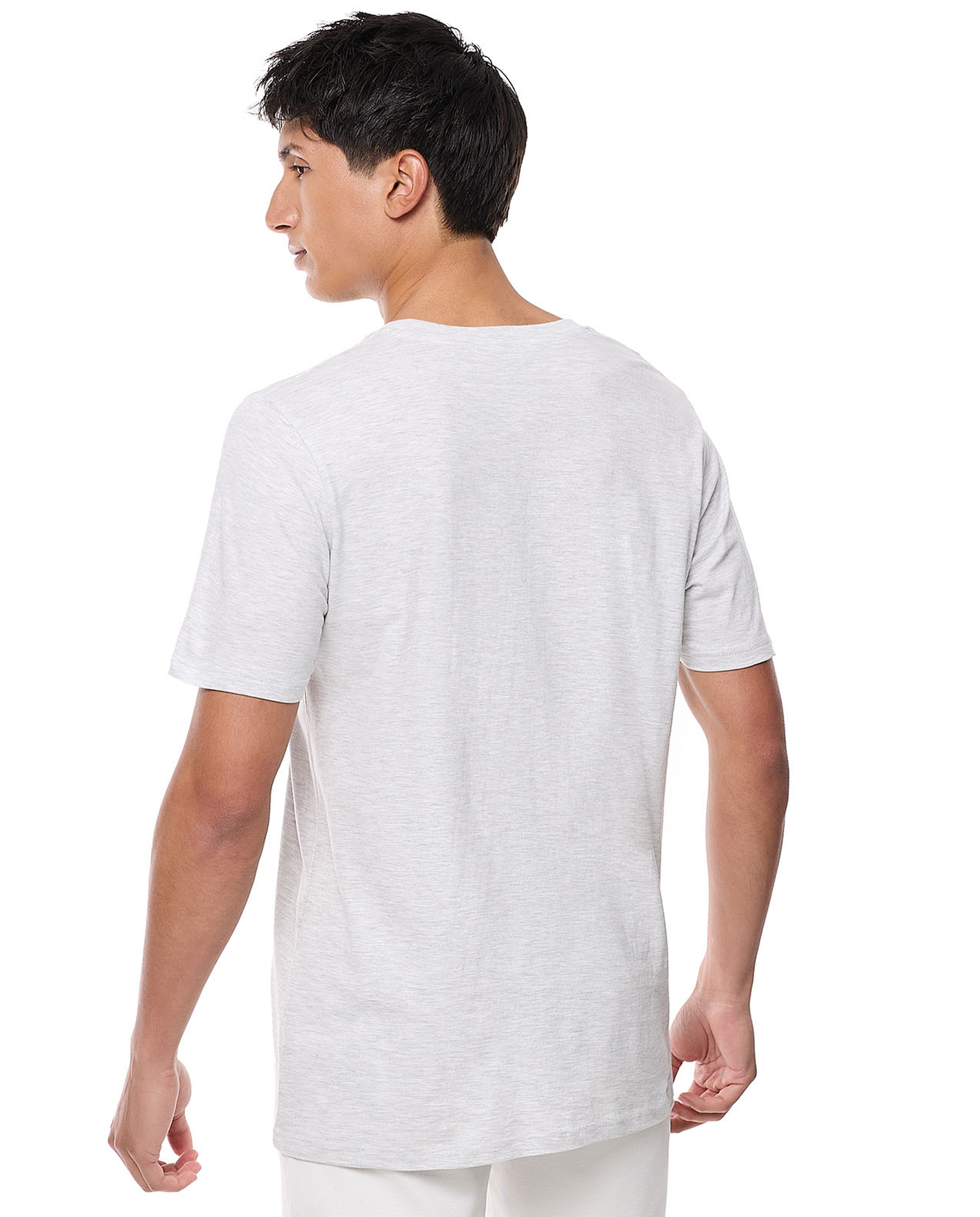 Solid T-Shirt with Crew Neck and Short Sleeves
