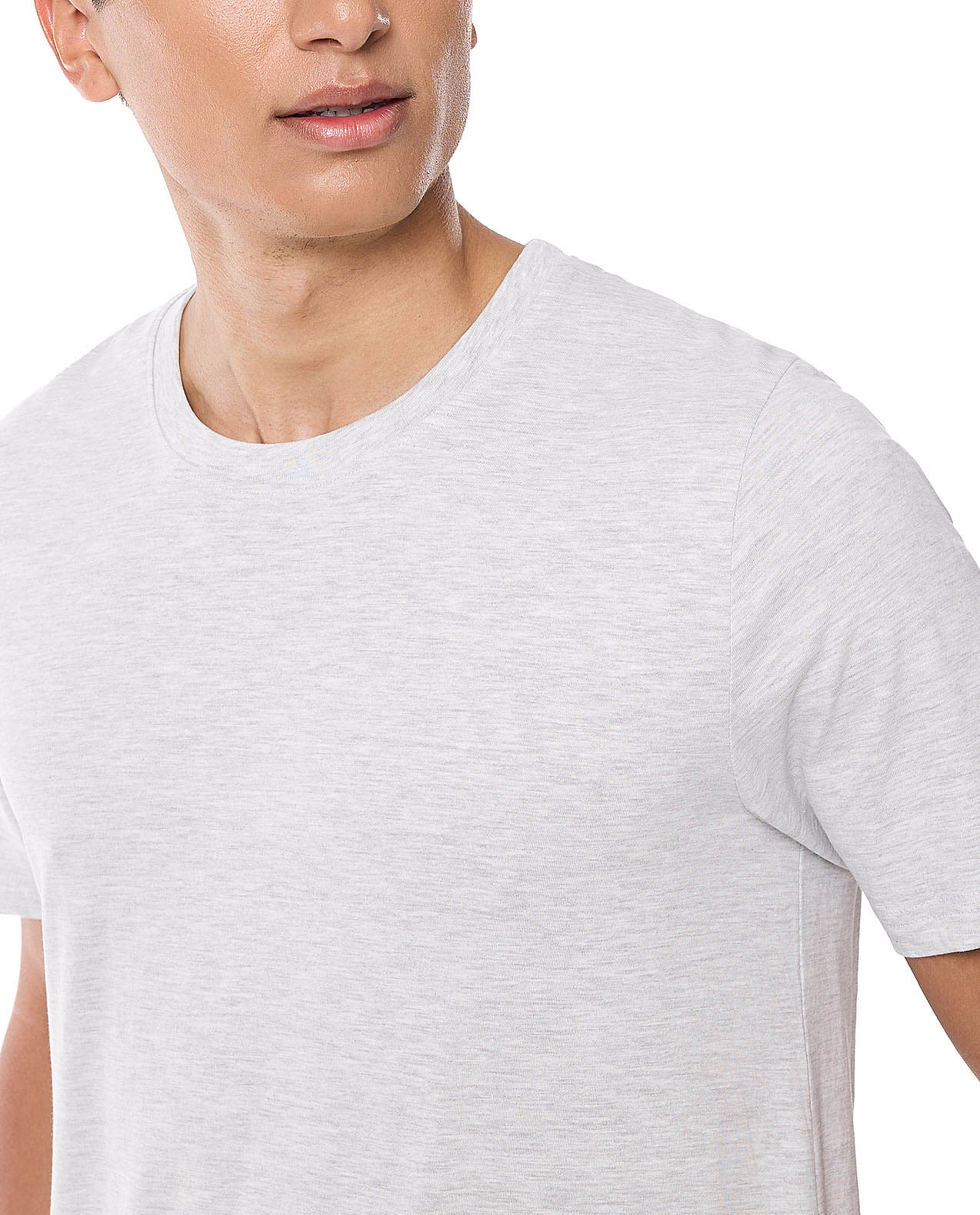 Solid T-Shirt with Crew Neck and Short Sleeves