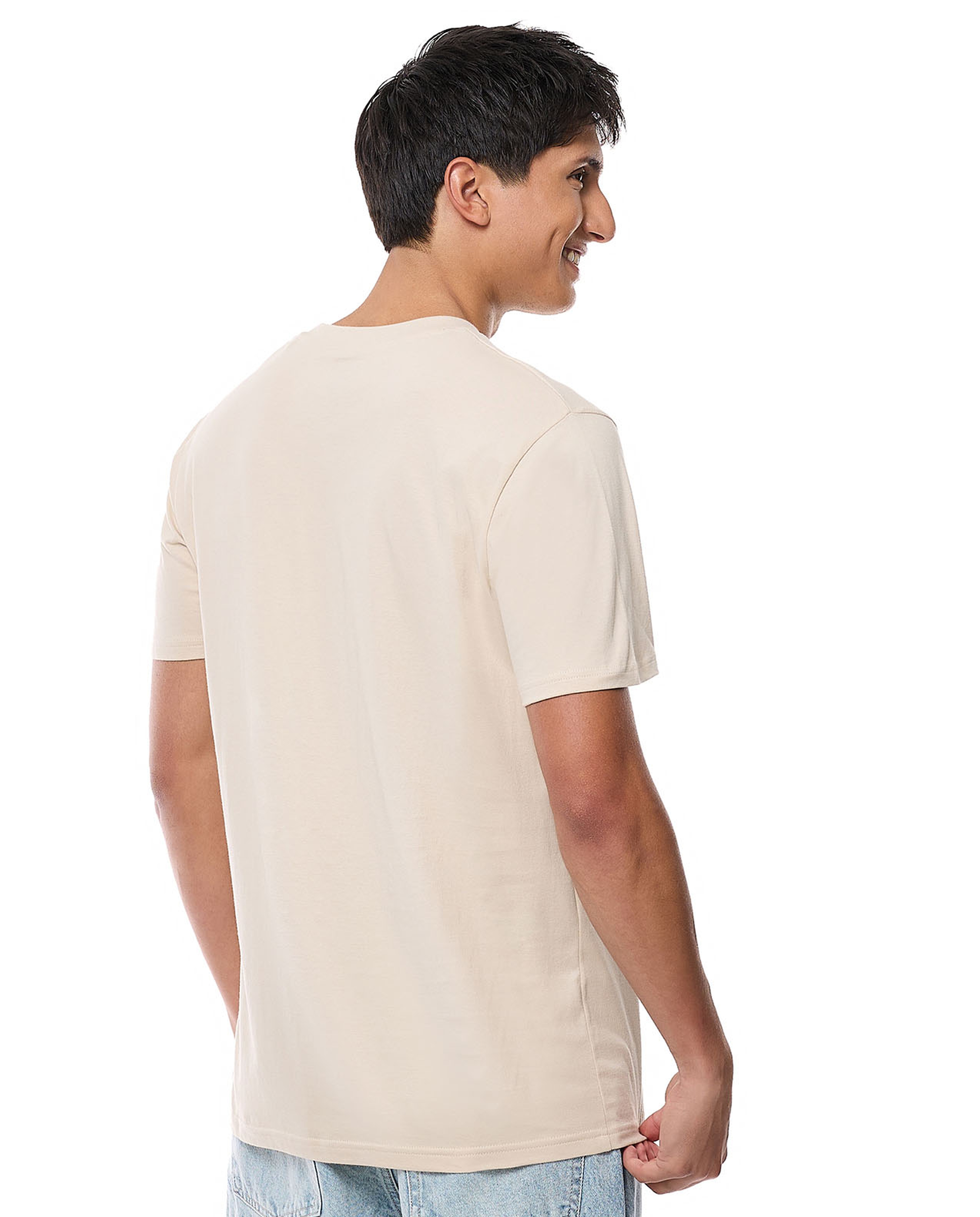 Solid T-Shirt with Crew Neck and Short Sleeves