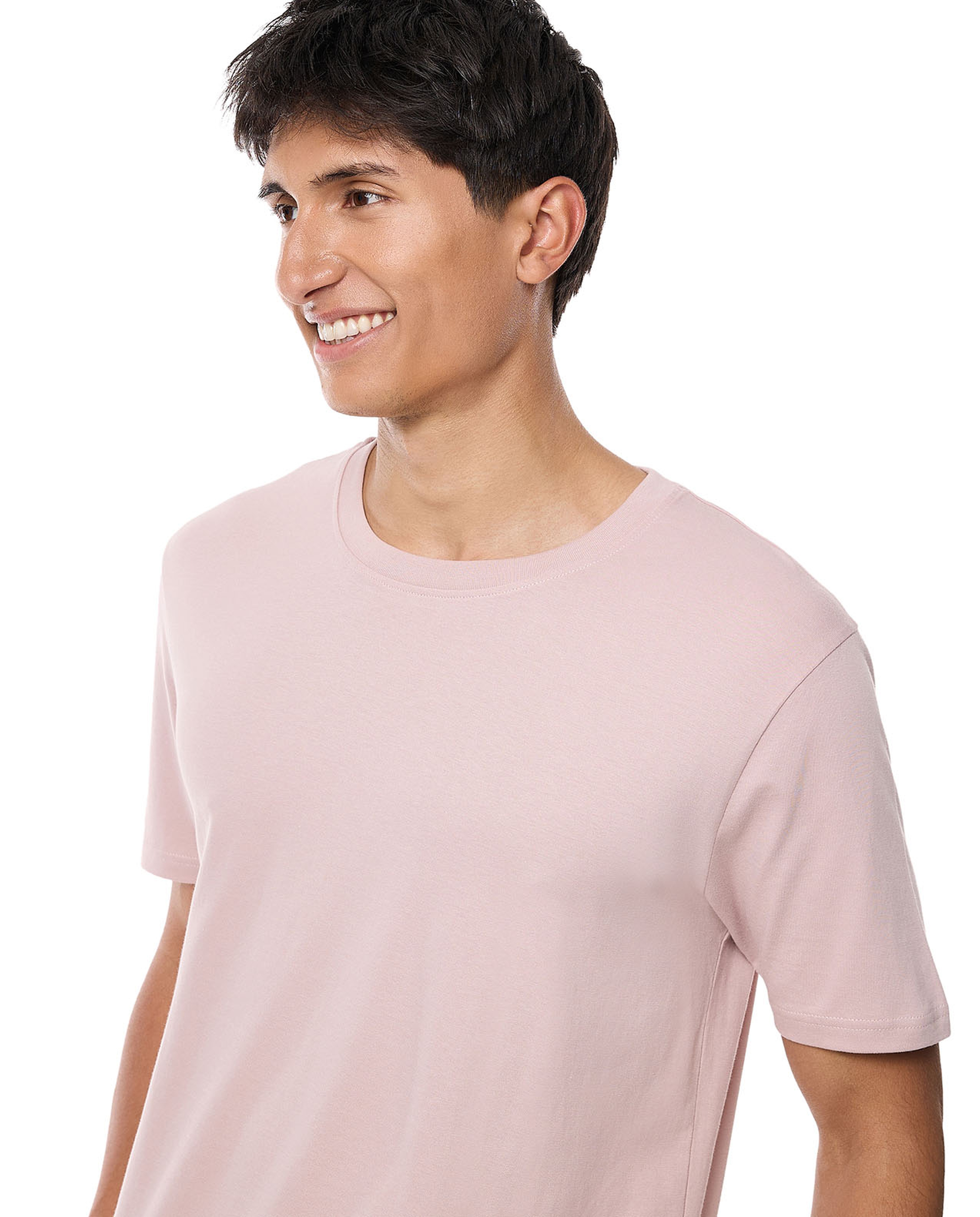 Solid T-Shirt with Crew Neck and Short Sleeves
