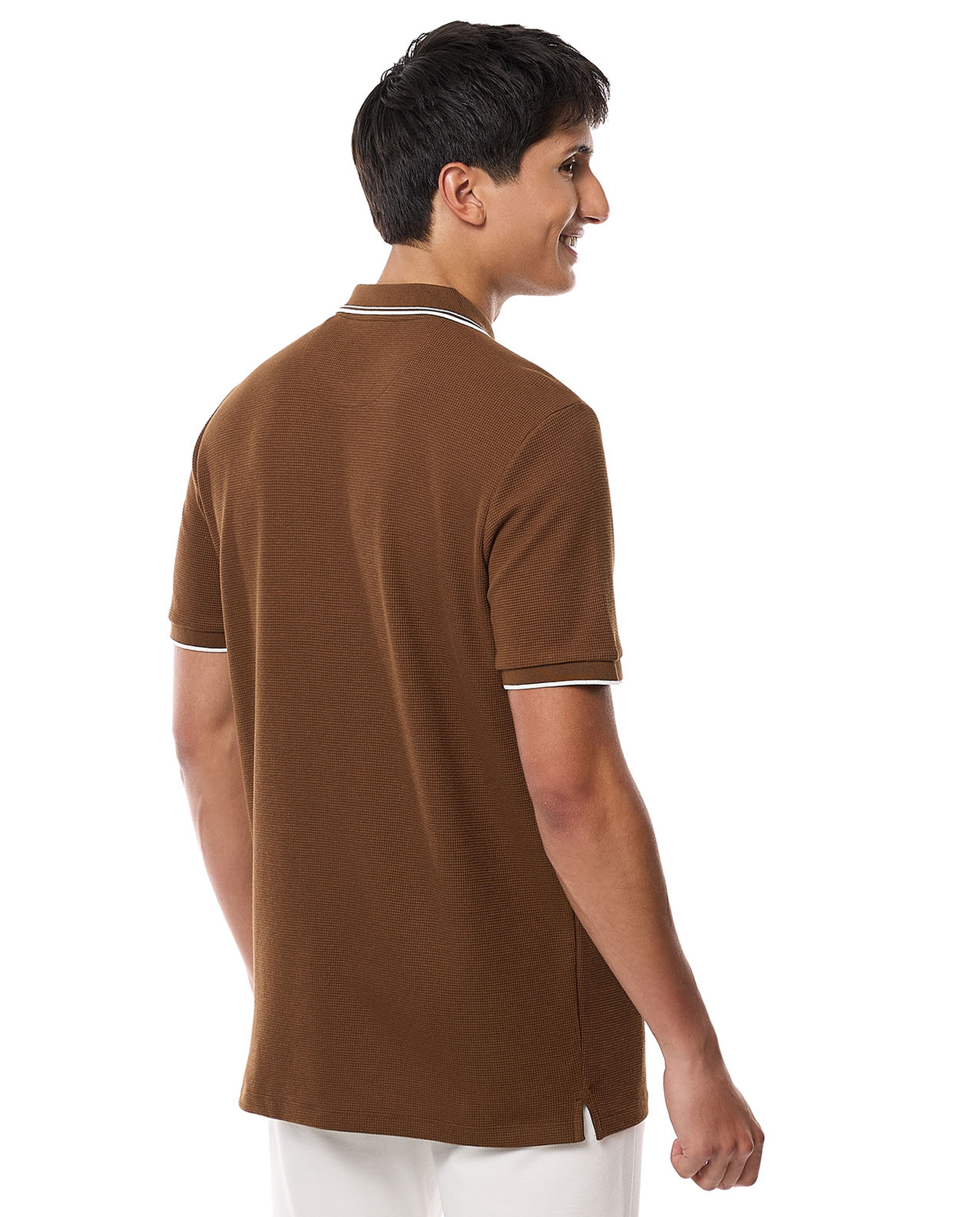 Logo Embroidered Polo T-Shirt with Short Sleeves