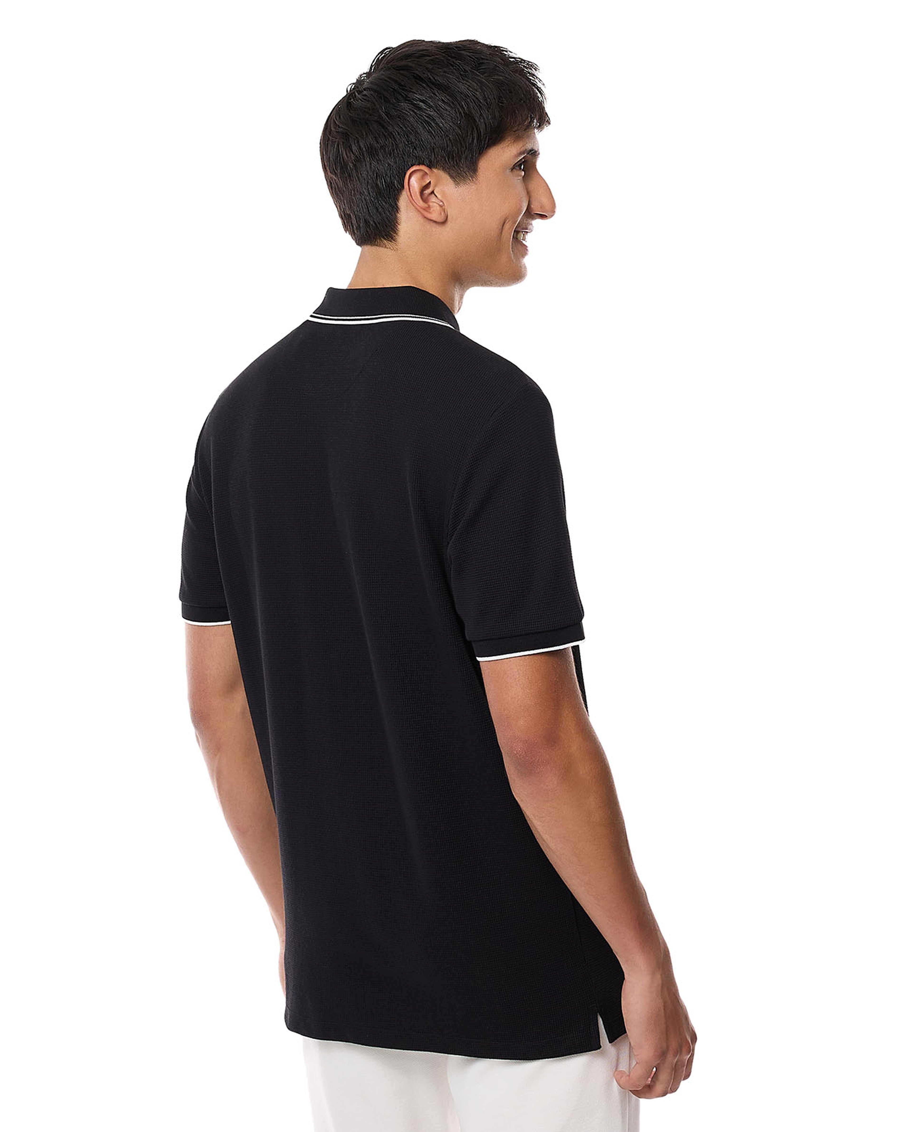 Logo Embroidered Polo T-Shirt with Short Sleeves