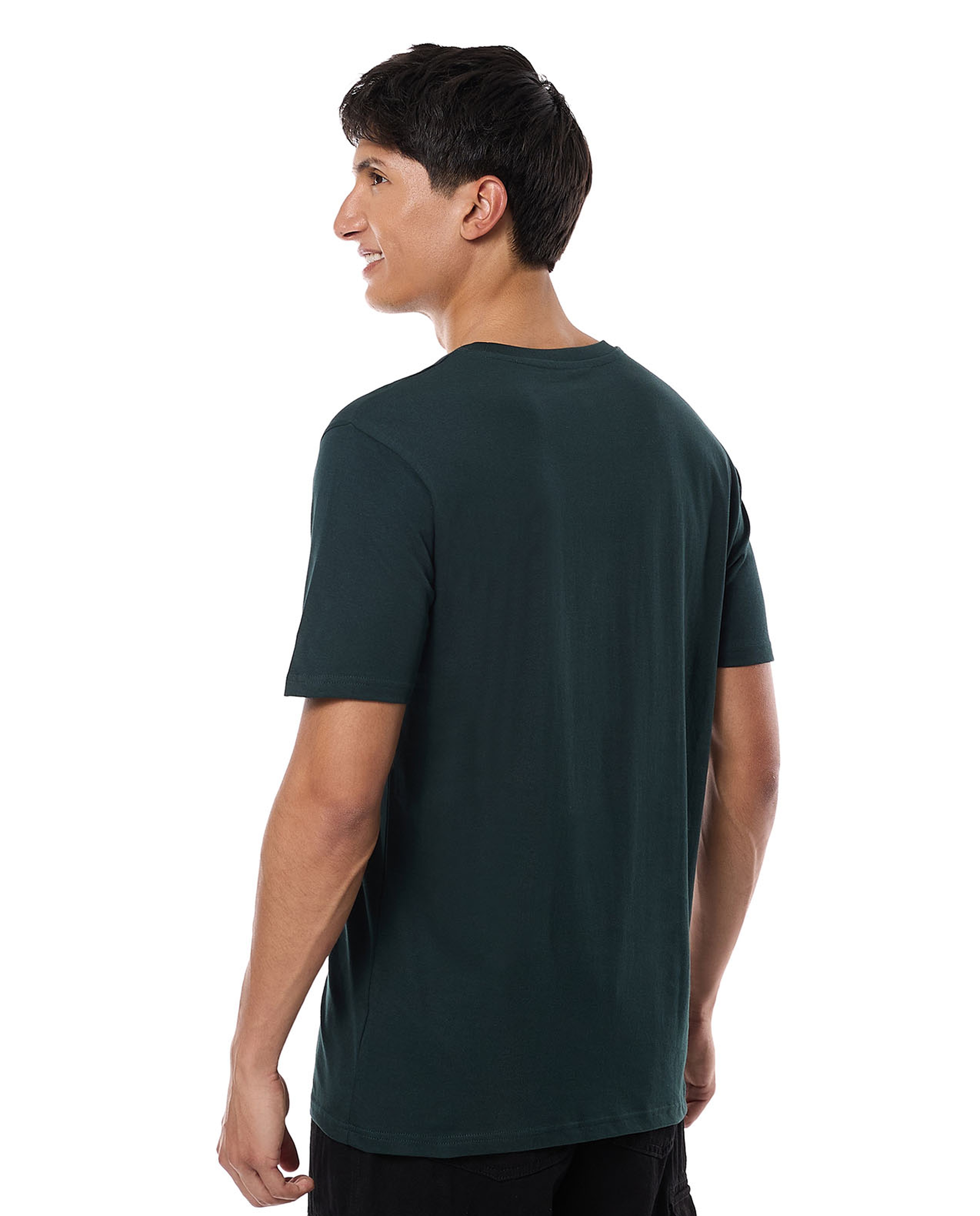 Solid T-Shirt with Crew Neck and Short Sleeves
