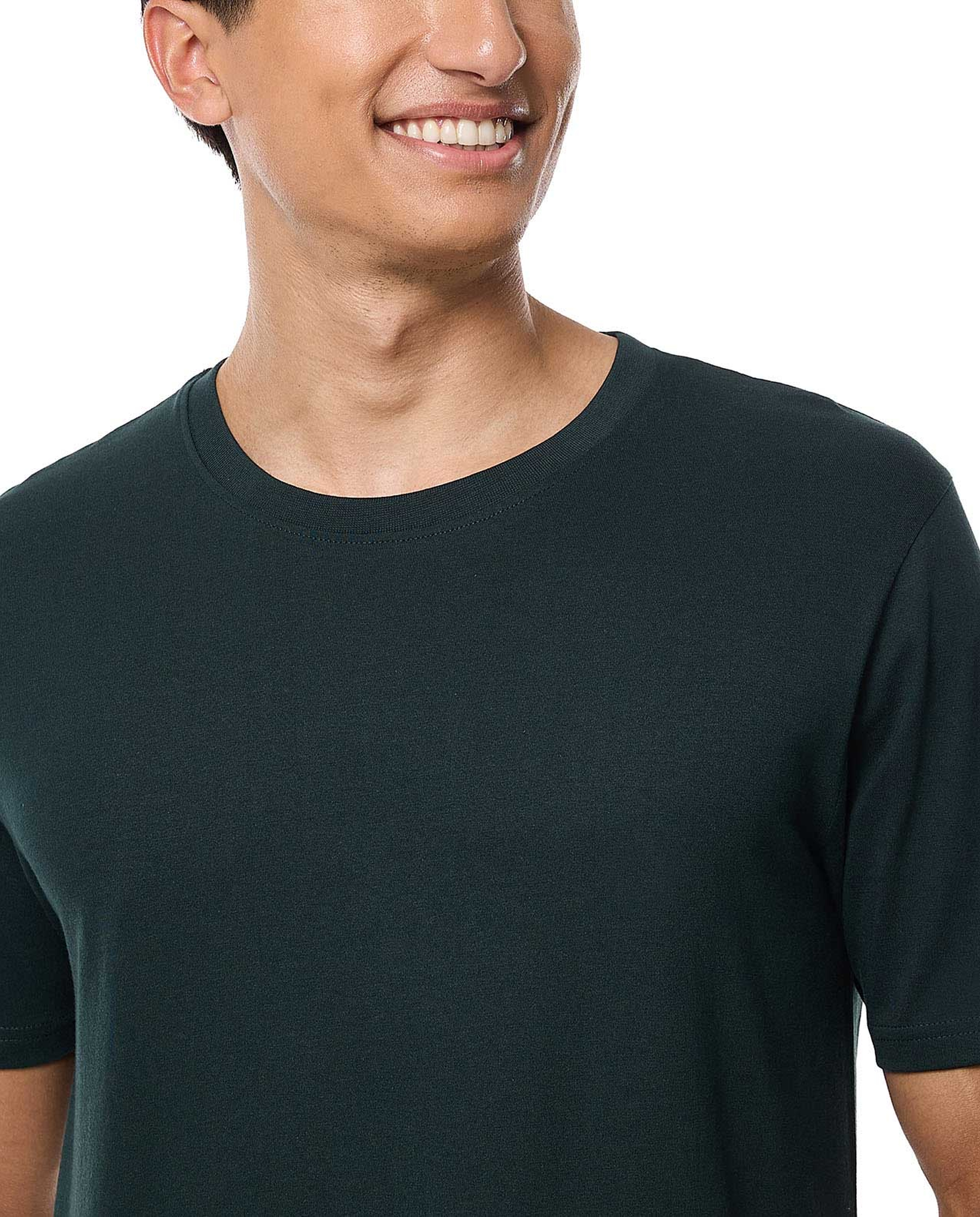 Solid T-Shirt with Crew Neck and Short Sleeves