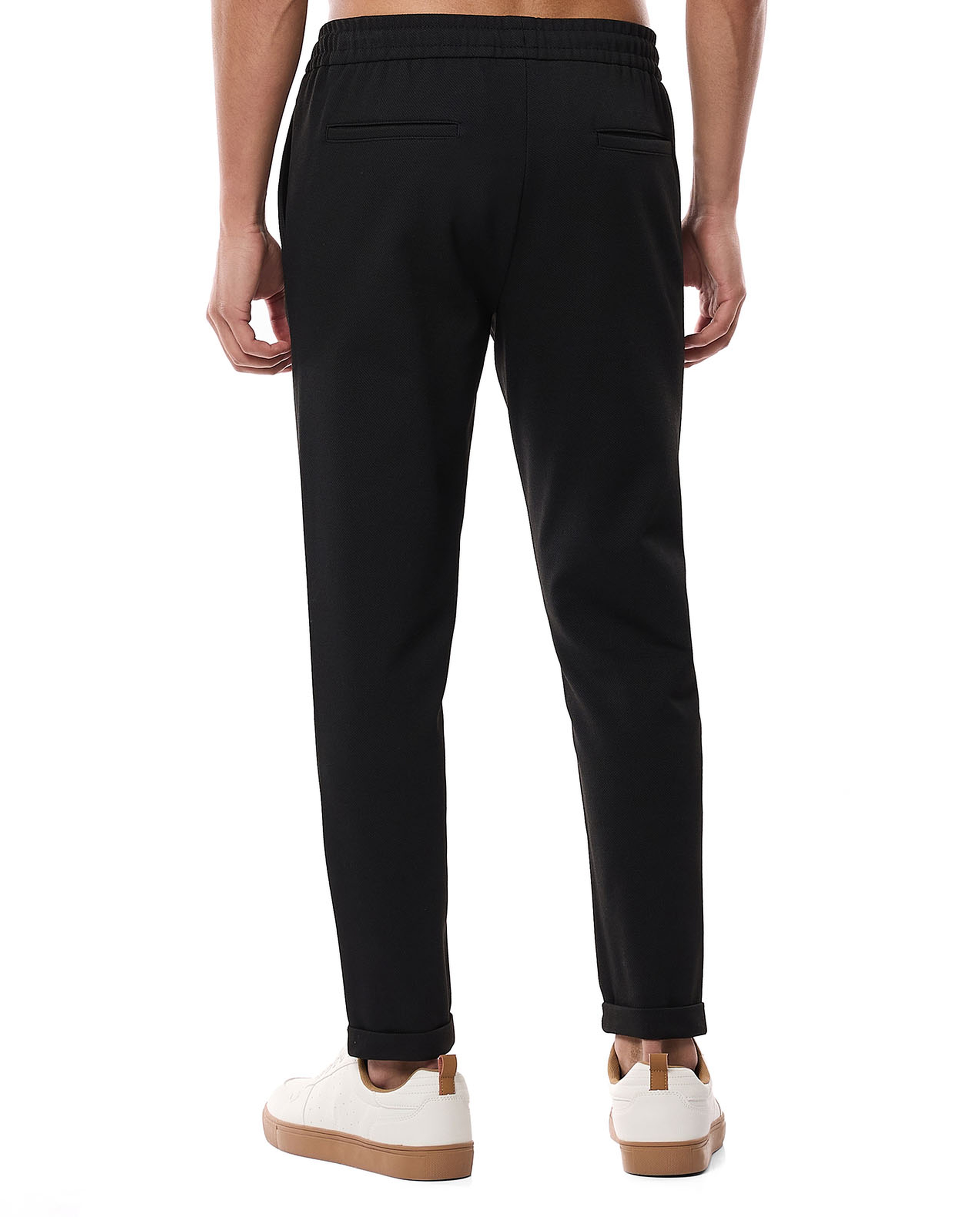 Solid Pants with Drawstring Waist