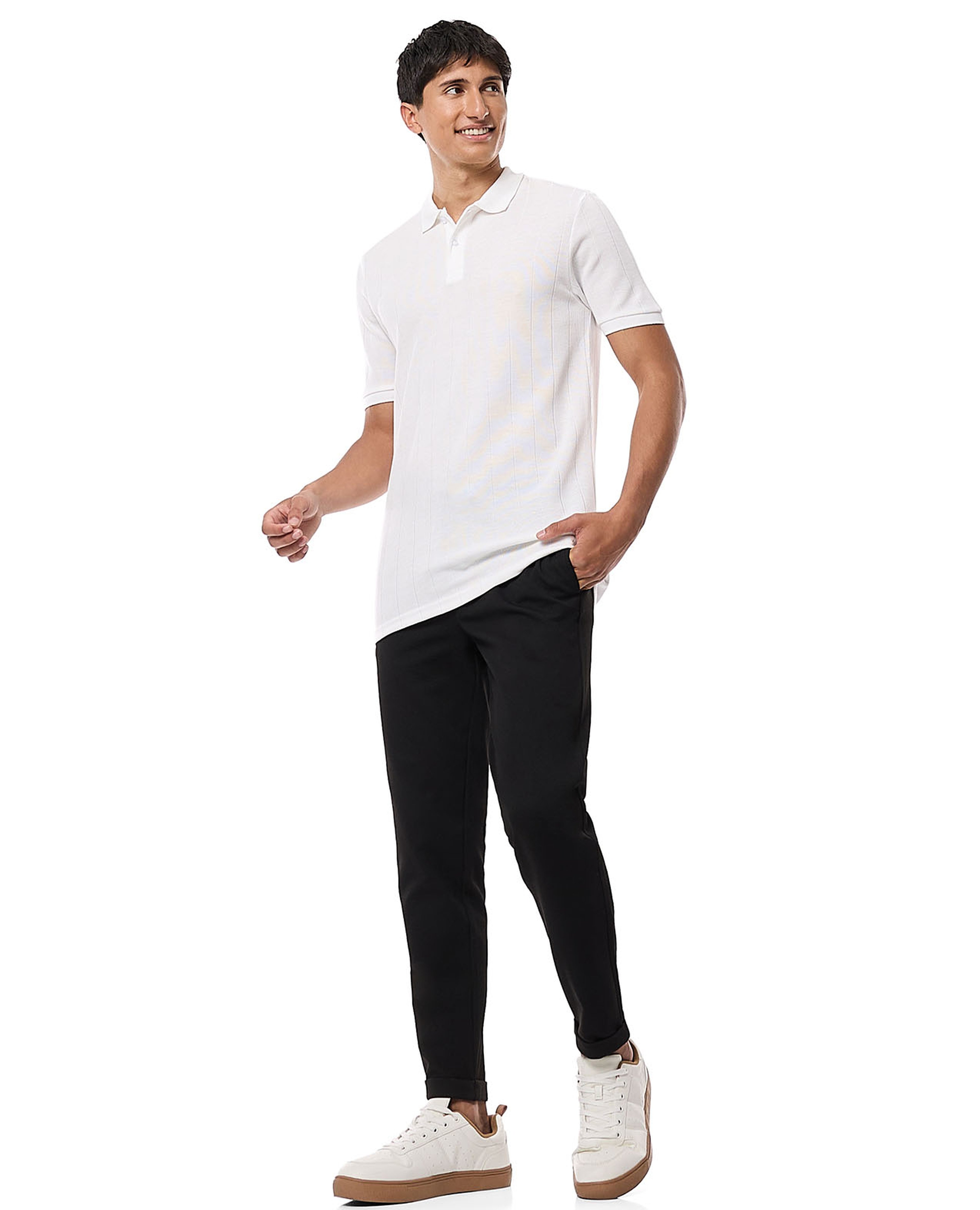 Solid Pants with Drawstring Waist