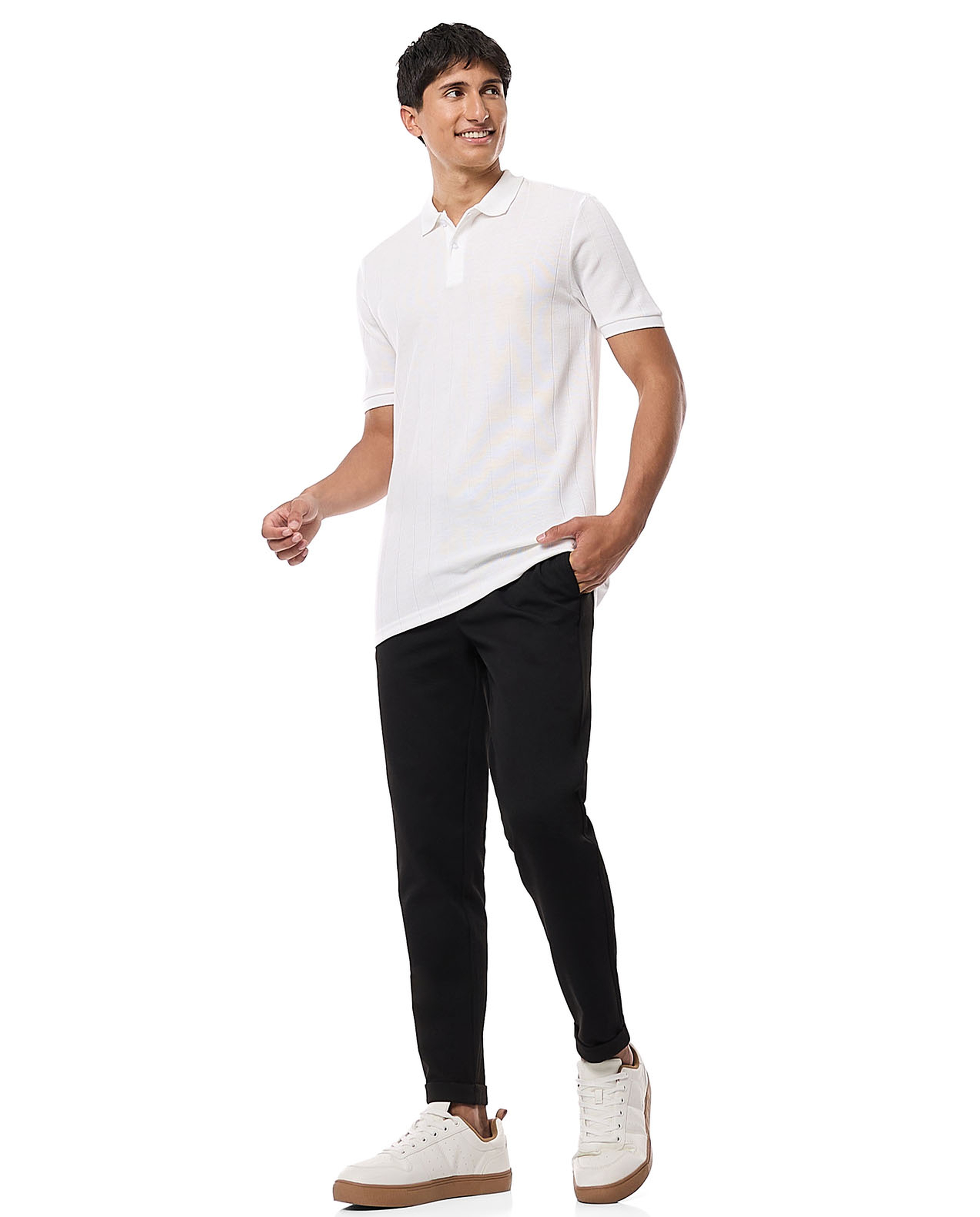 Solid Pants with Drawstring Waist