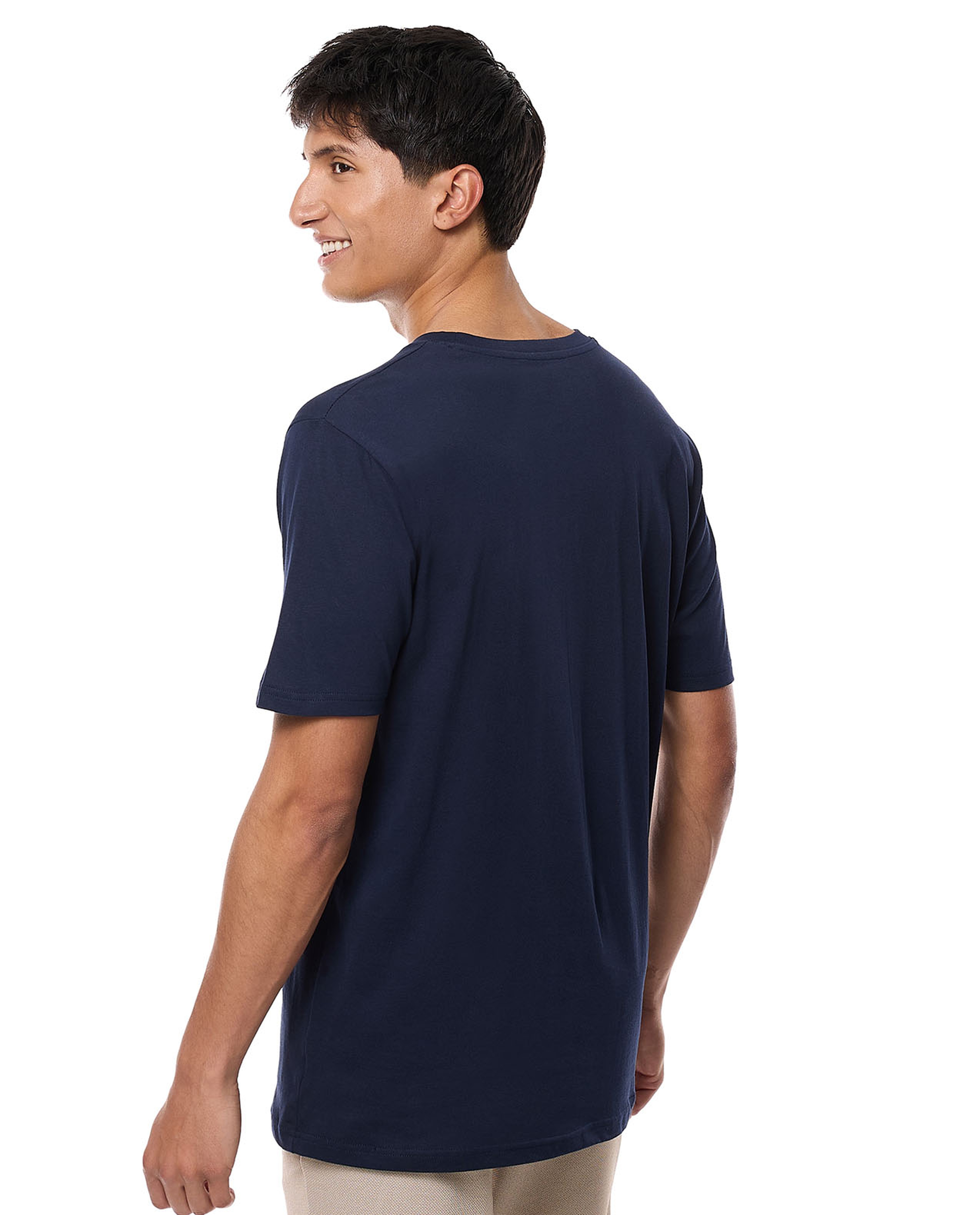 Solid T-Shirt with Crew Neck and Short Sleeves