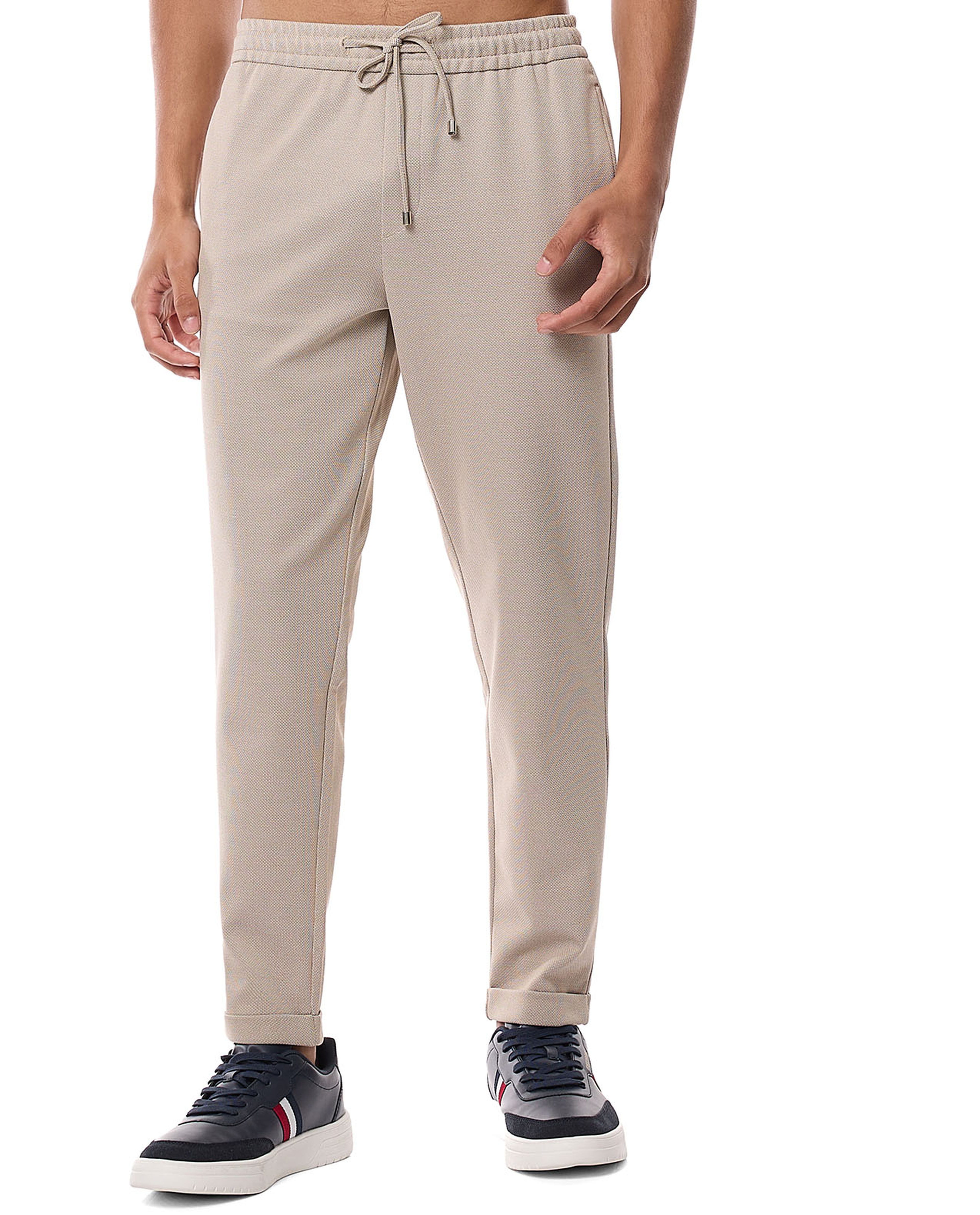 Solid Pants with Drawstring Waist