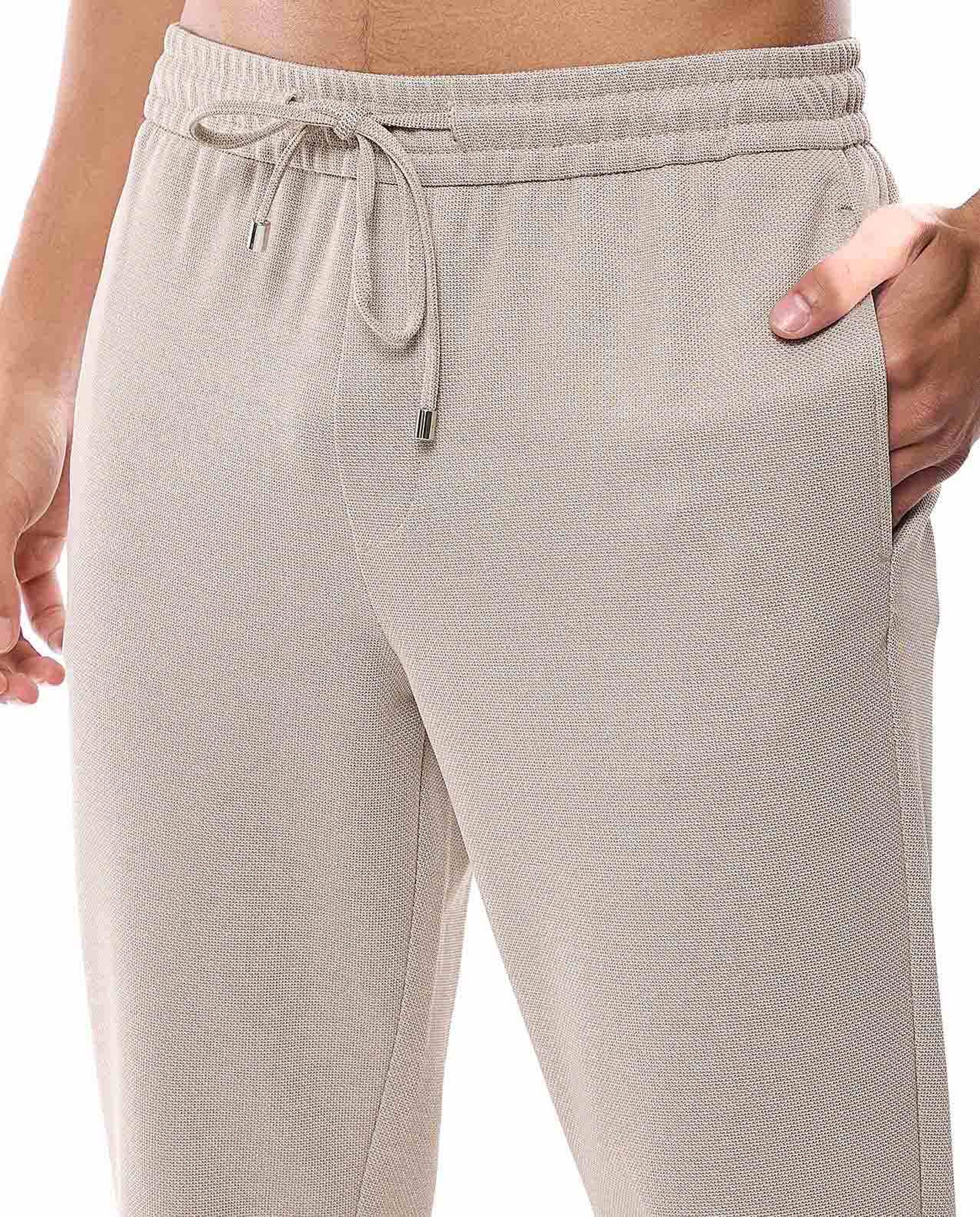 Solid Pants with Drawstring Waist