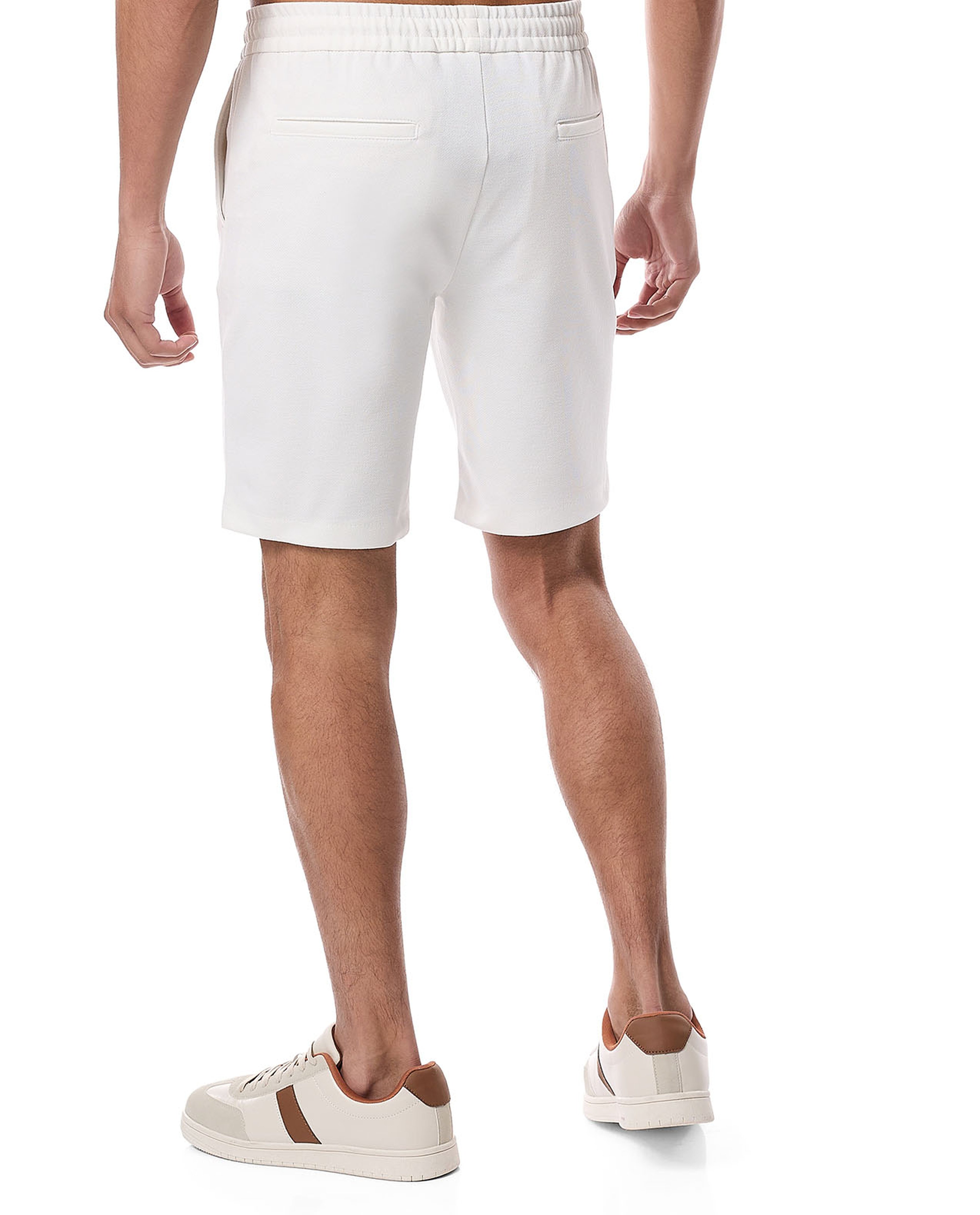 Textured Shorts with Drawstring Waist