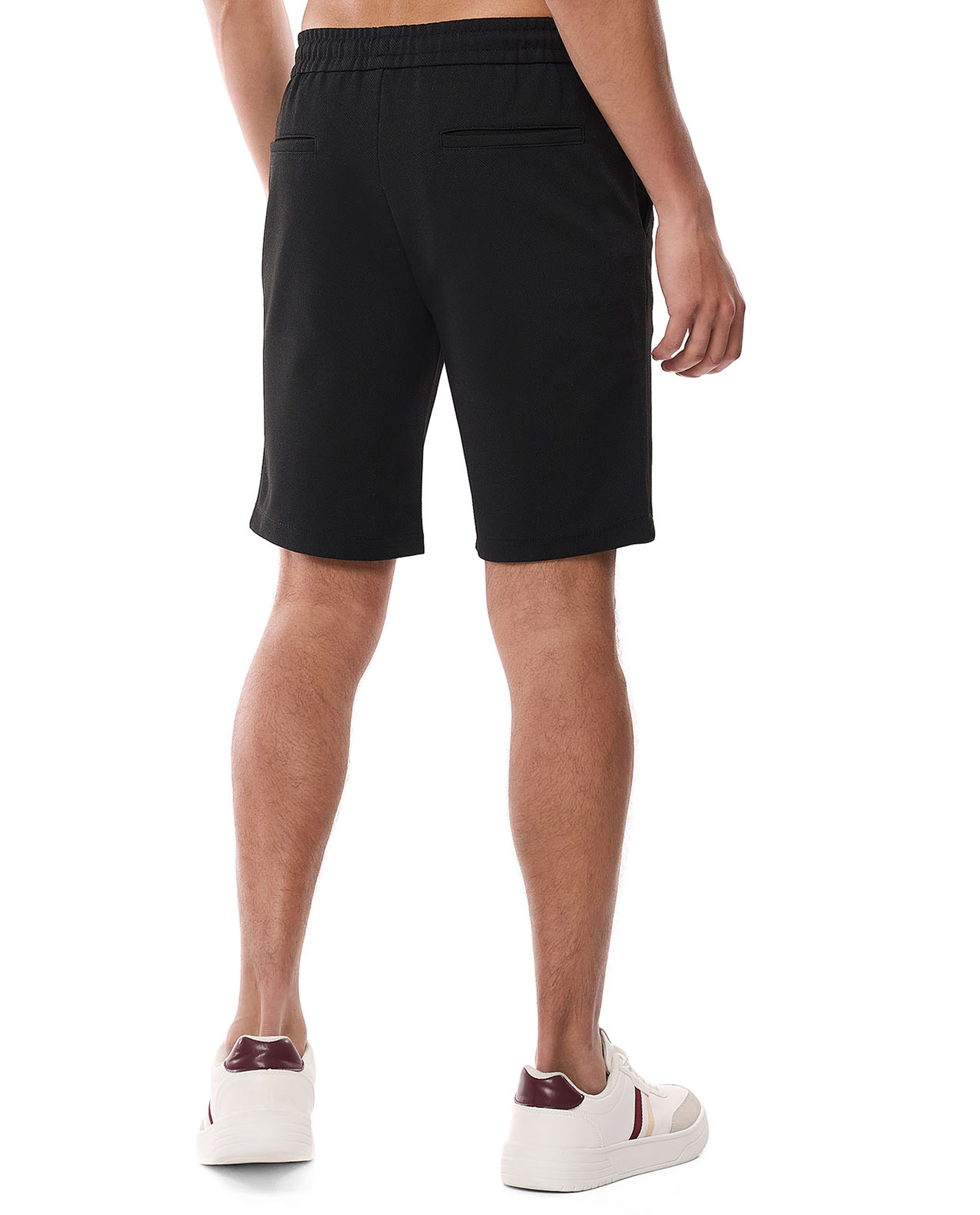 Textured Shorts with Drawstring Waist