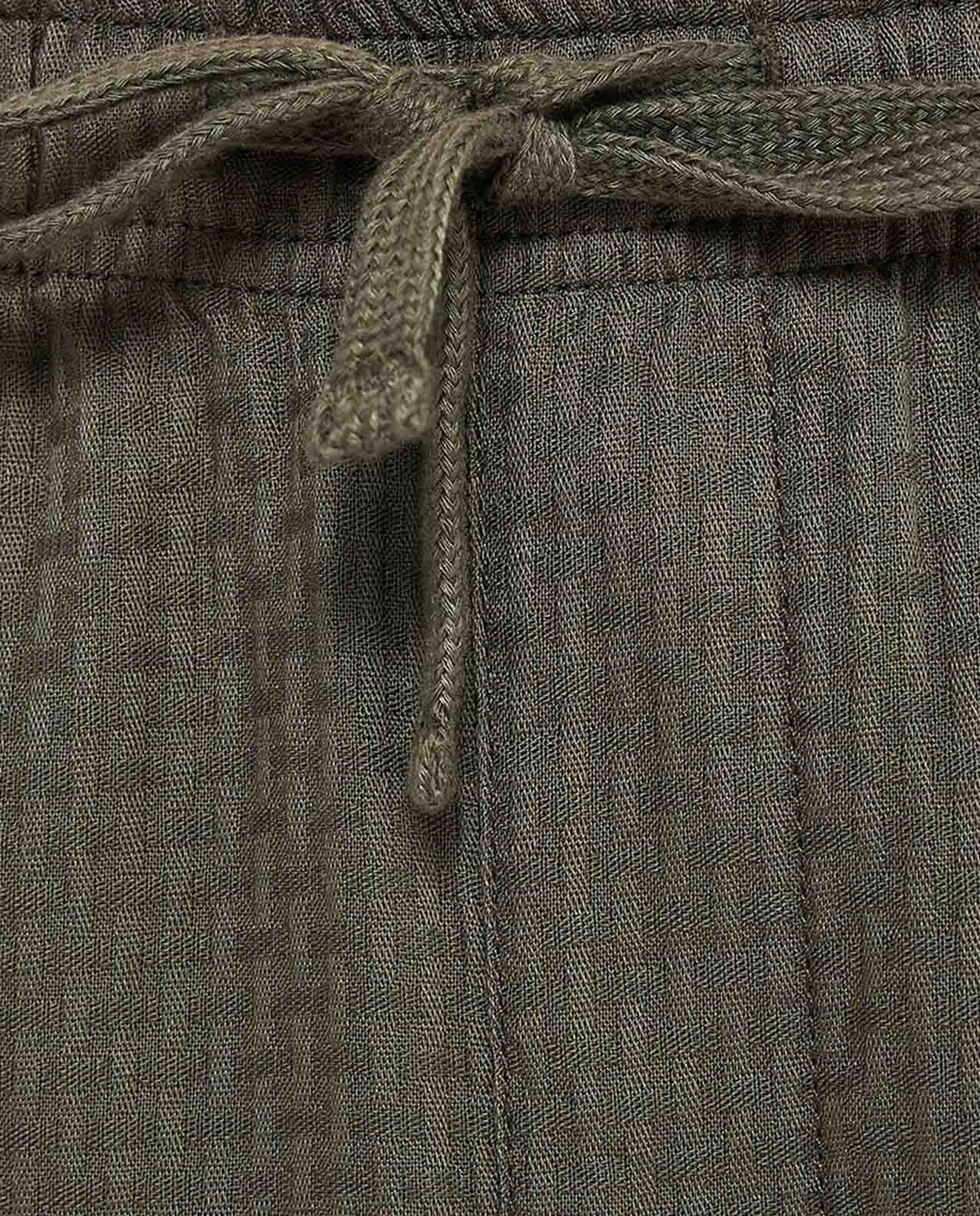 Self Design Shorts With Drawstring Waist