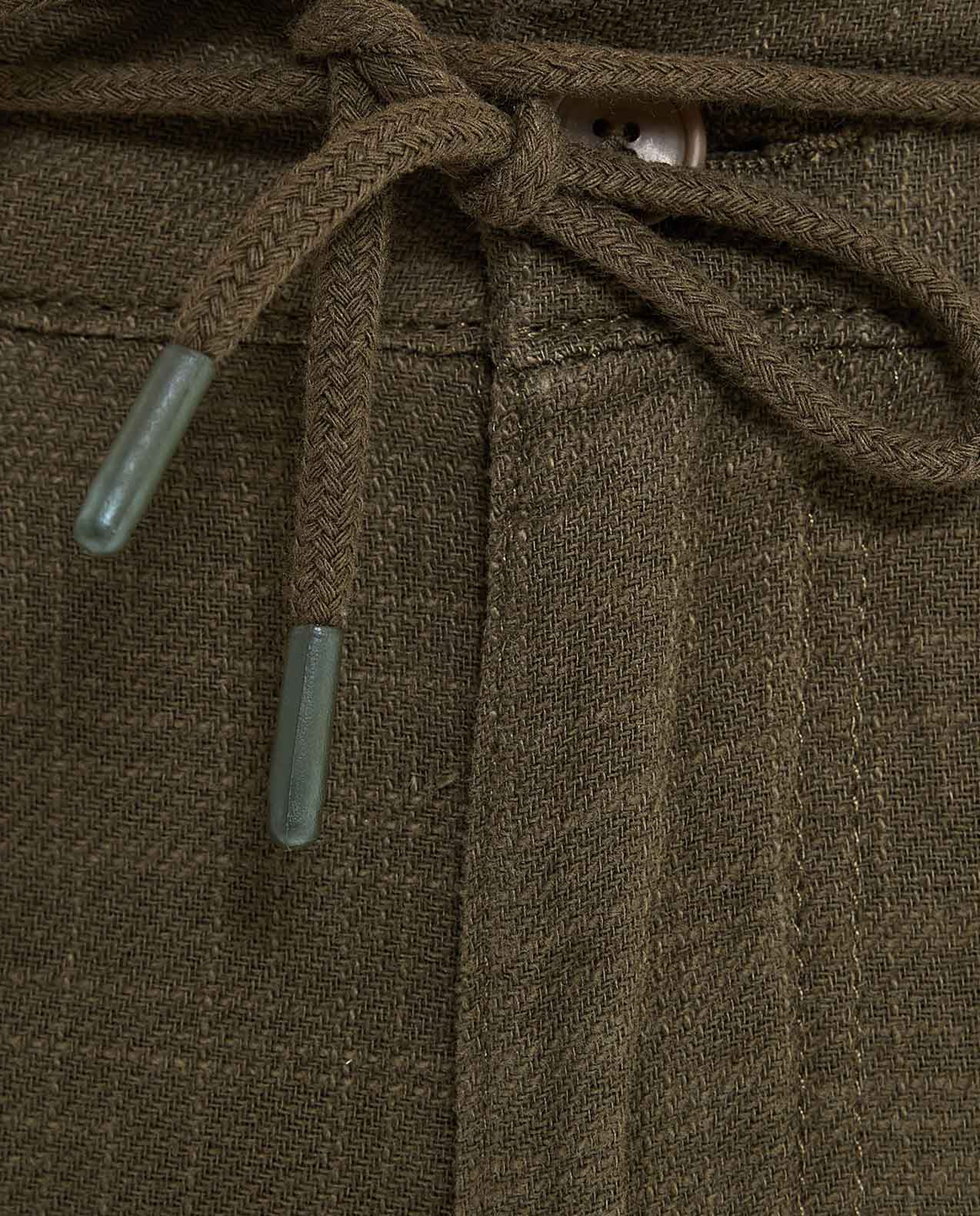 Textured Pants With Drawstring Waist