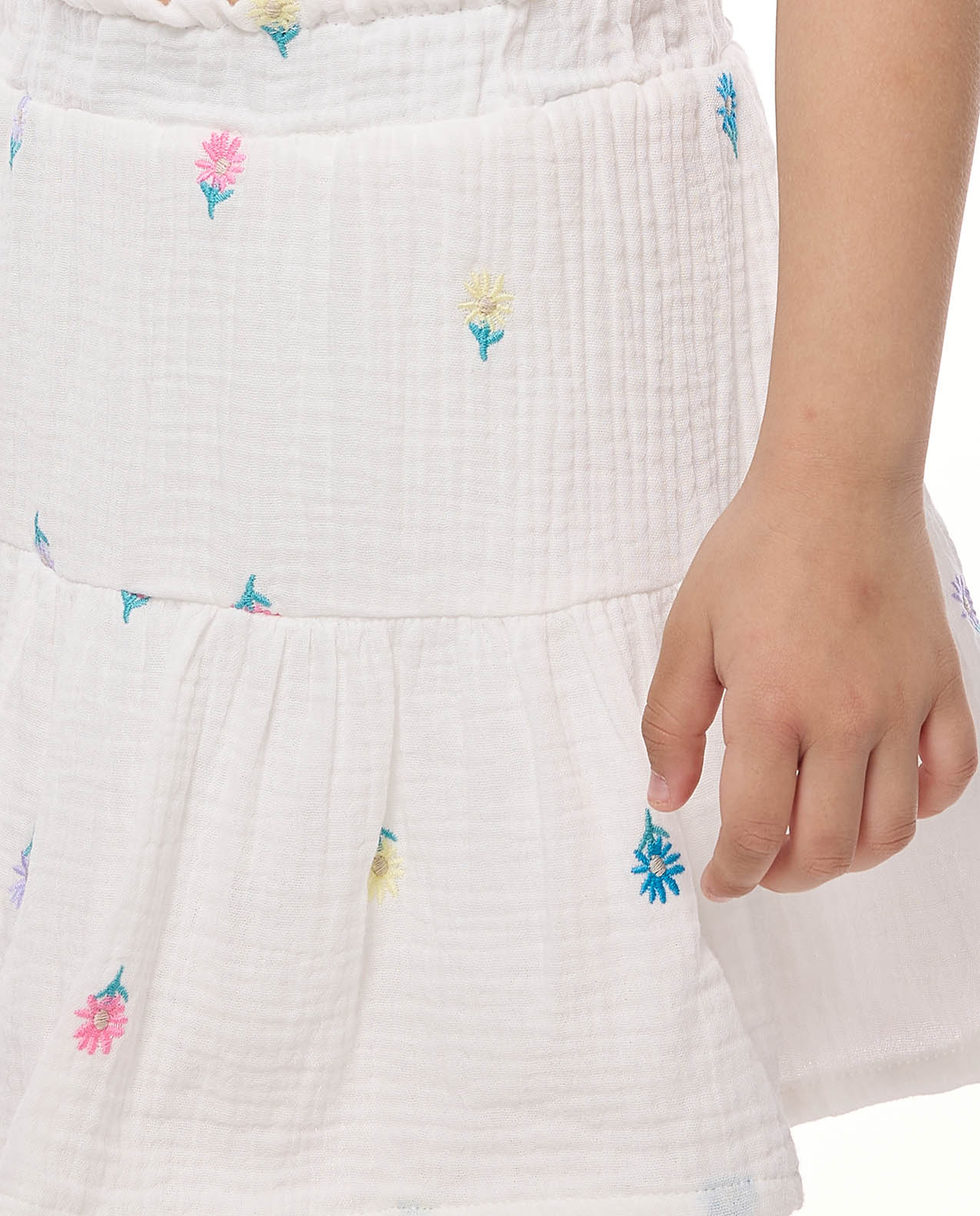 Embroidered Top and Skirt Set