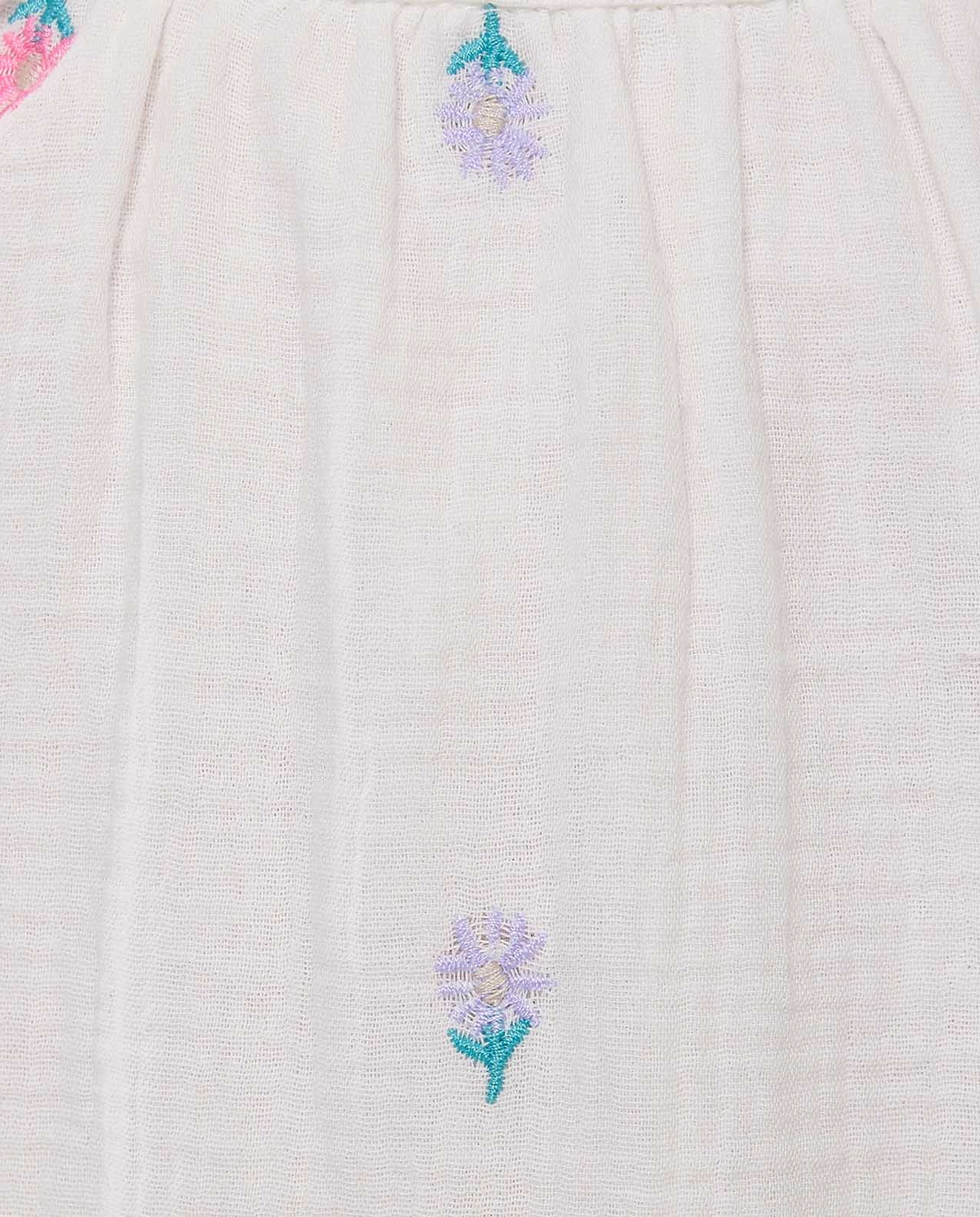 Embroidered Top and Skirt Set