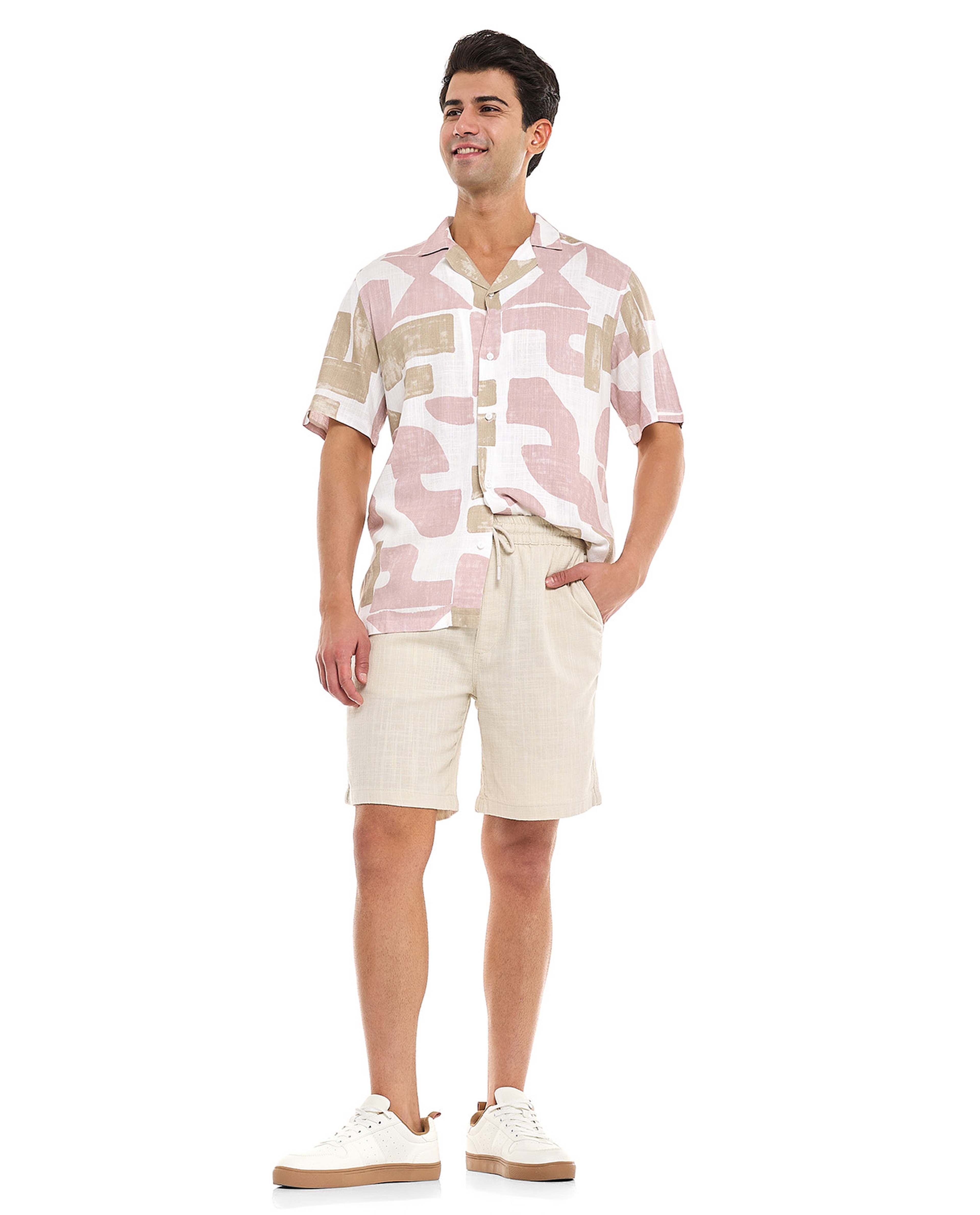 Solid Shorts With Drawstring Waist