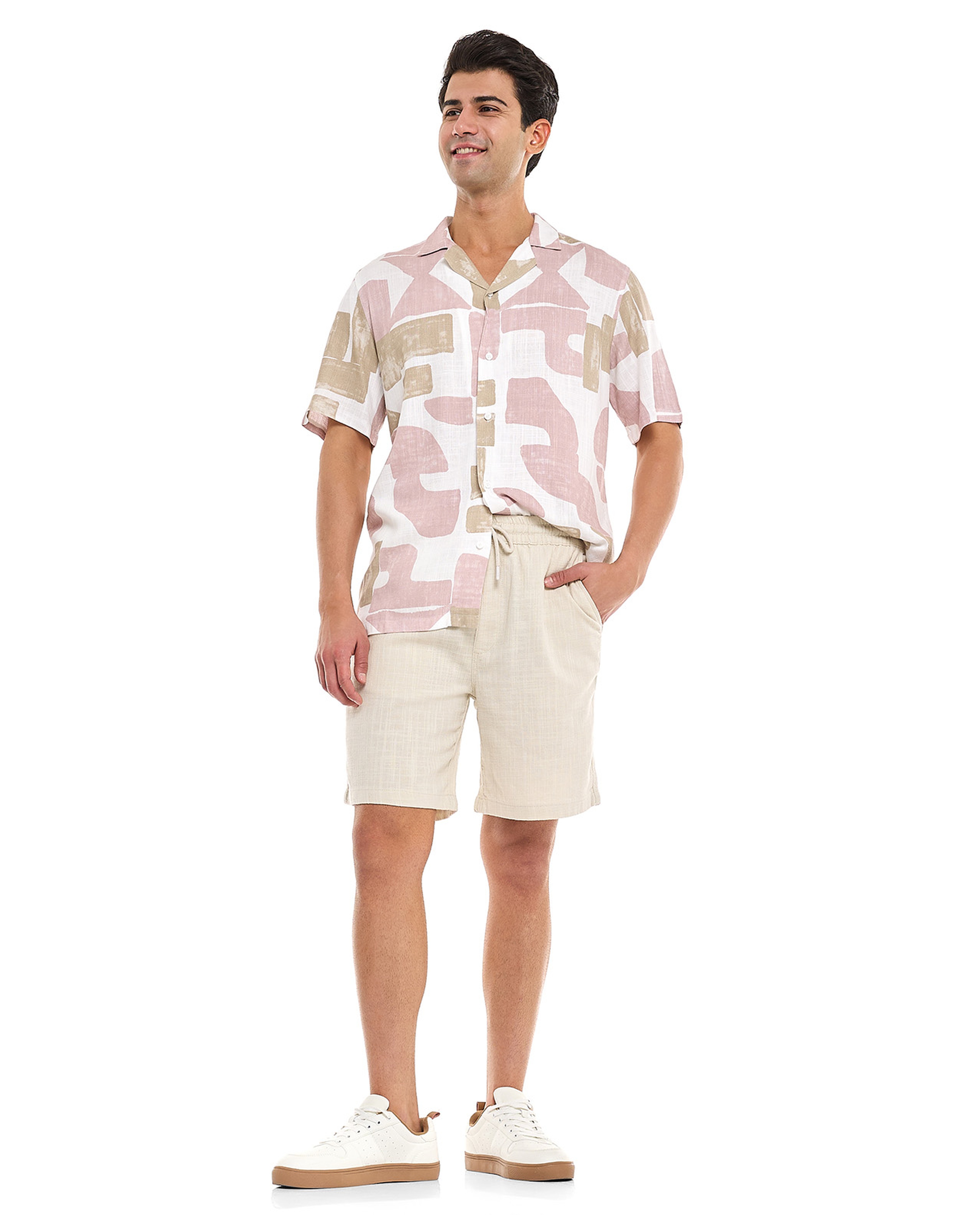 Solid Shorts With Drawstring Waist