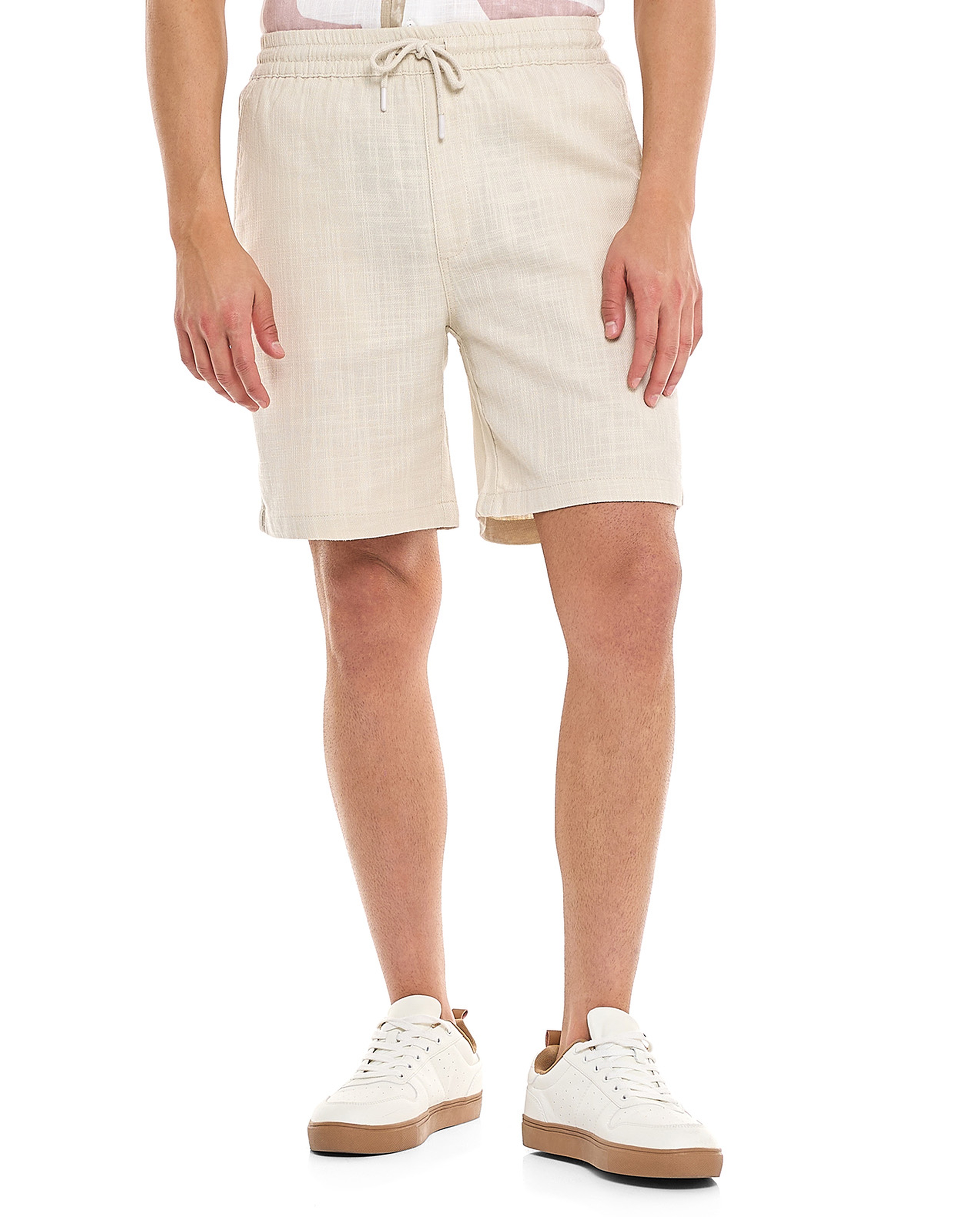 Solid Shorts With Drawstring Waist