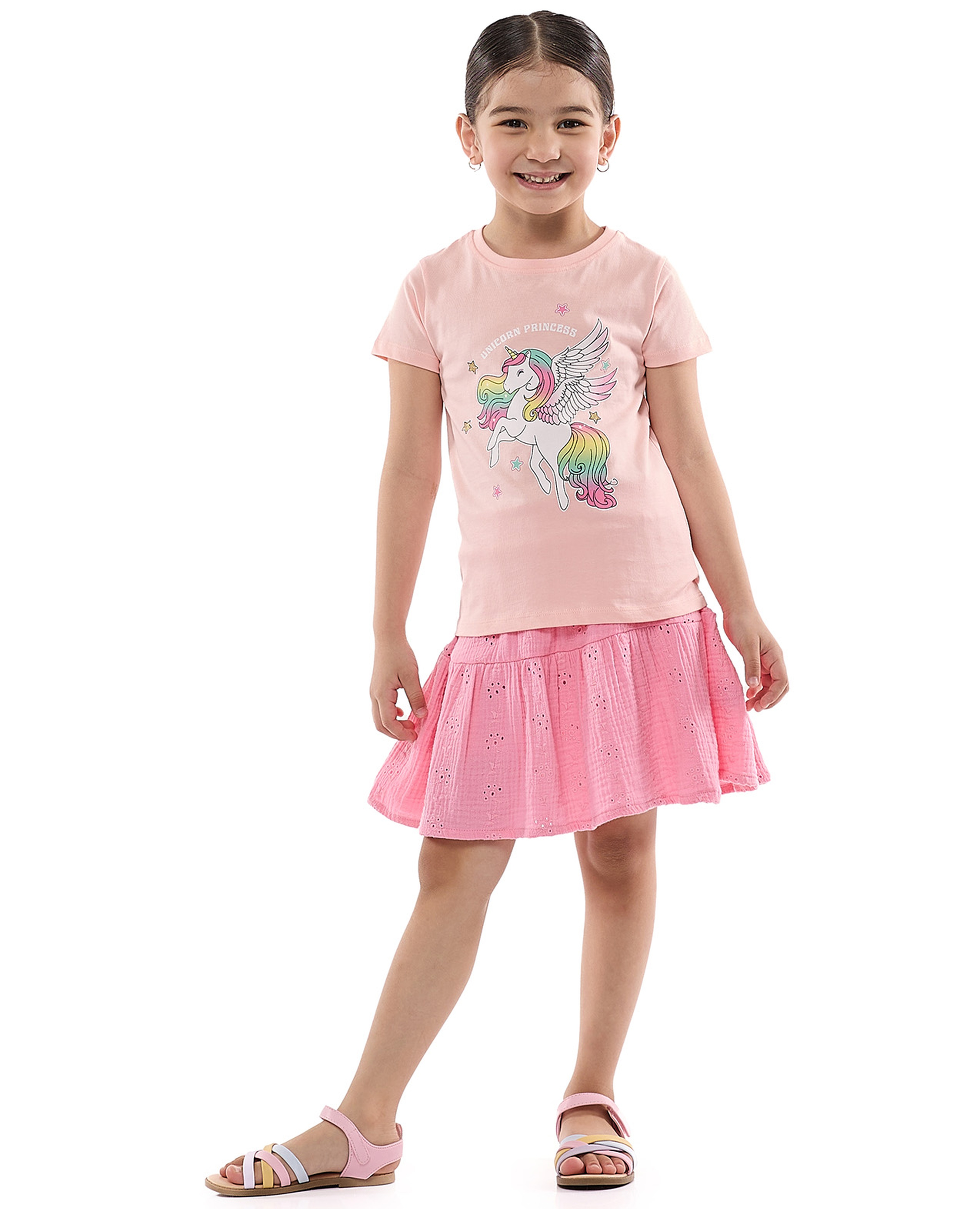 تنورة ميني بزخرفة مفتوحة