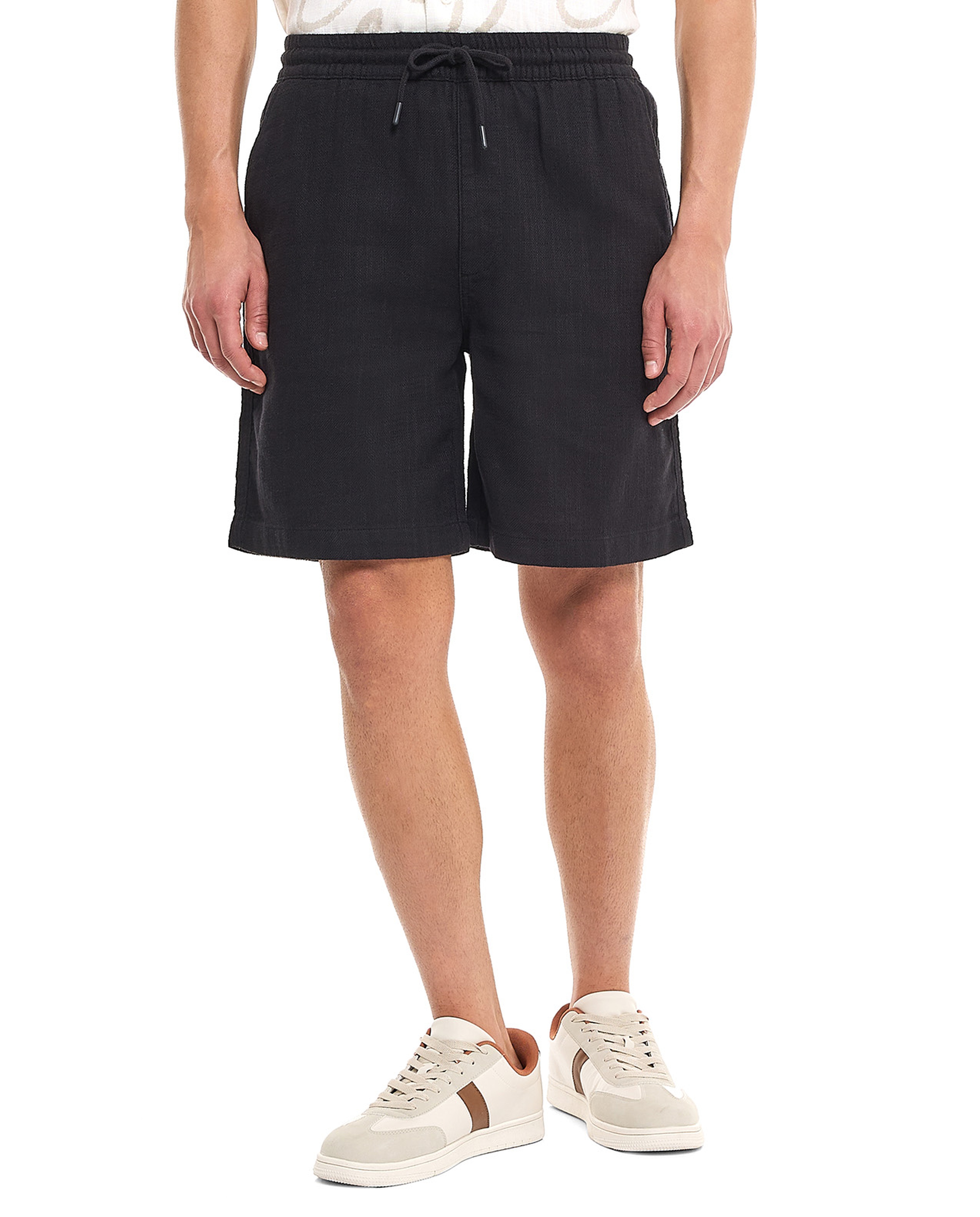 Solid Shorts With Drawstring Waist