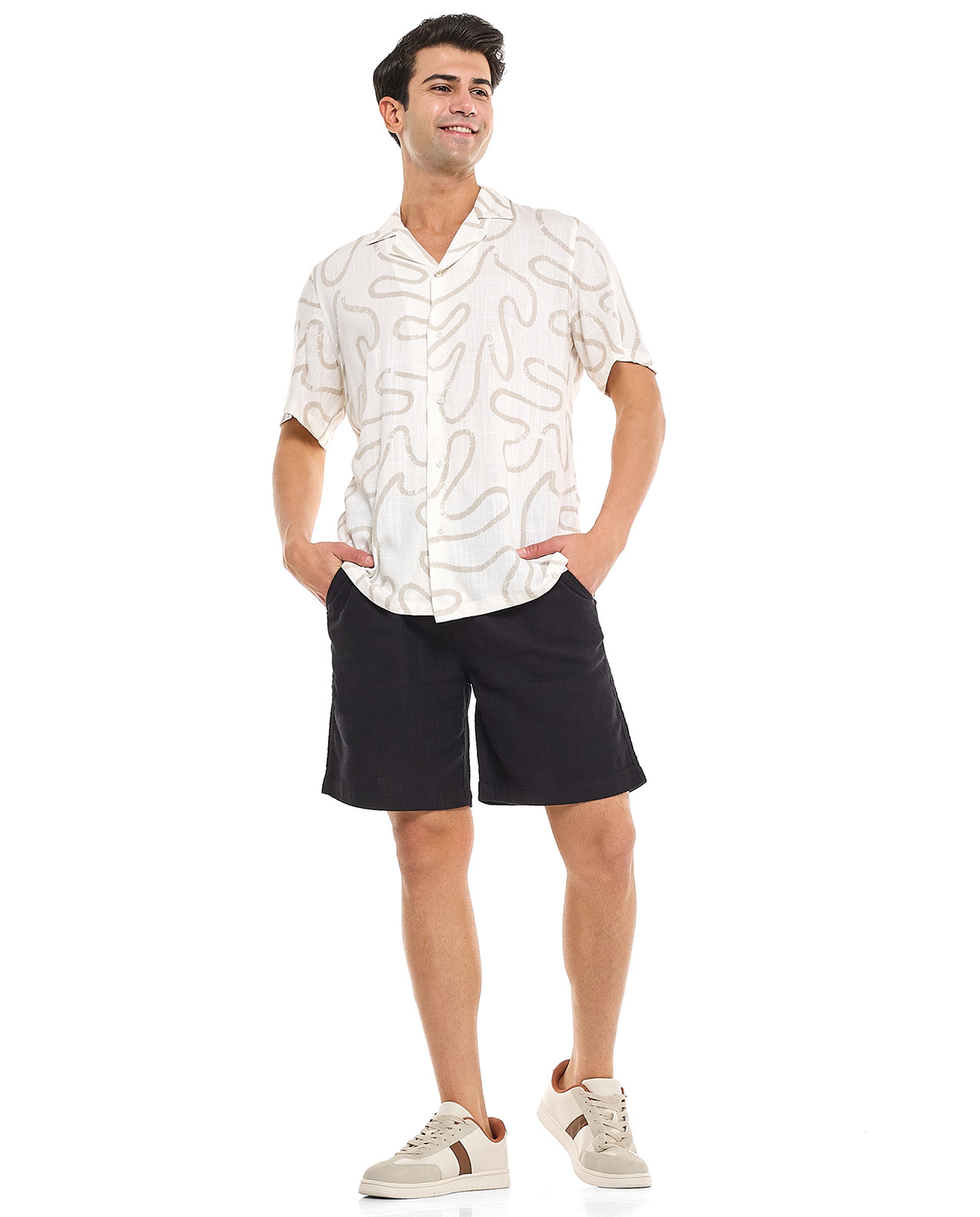 Solid Shorts With Drawstring Waist