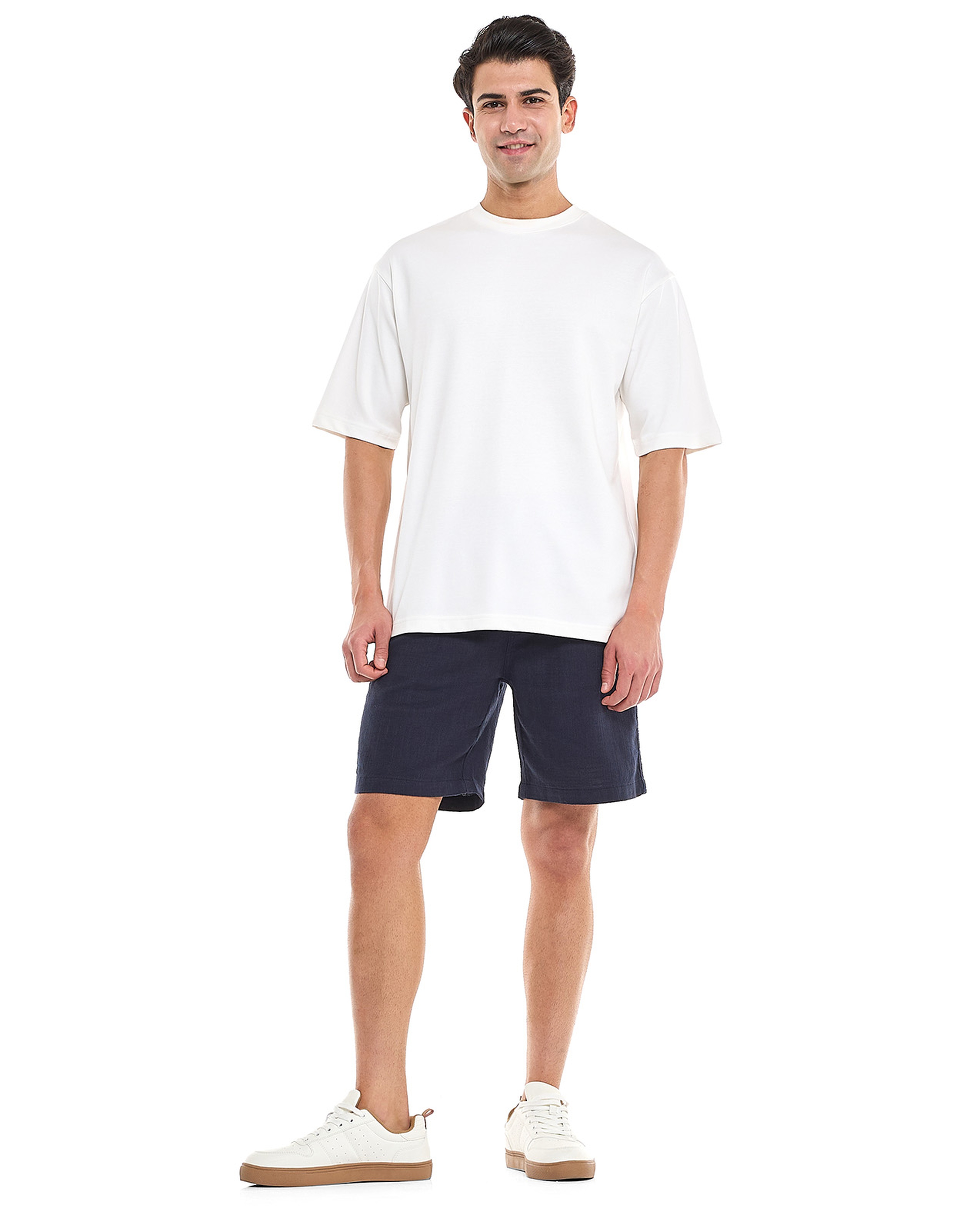 Solid T-Shirt With Crew Neck and Short Sleeves