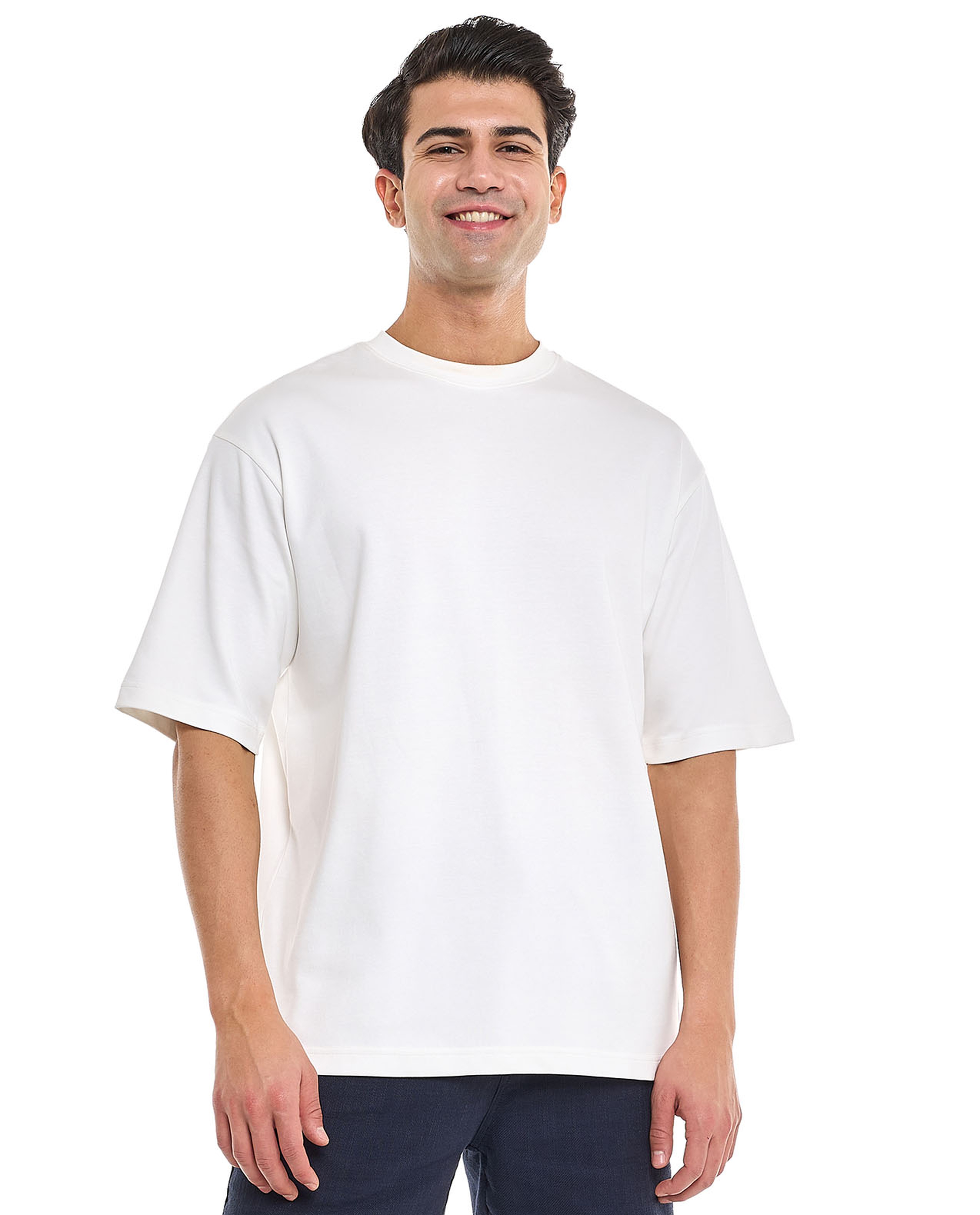 Solid T-Shirt With Crew Neck and Short Sleeves